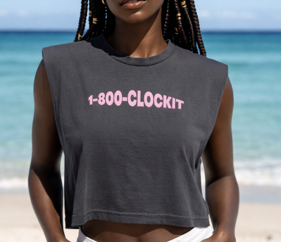 Clock It Sleeveless Tee