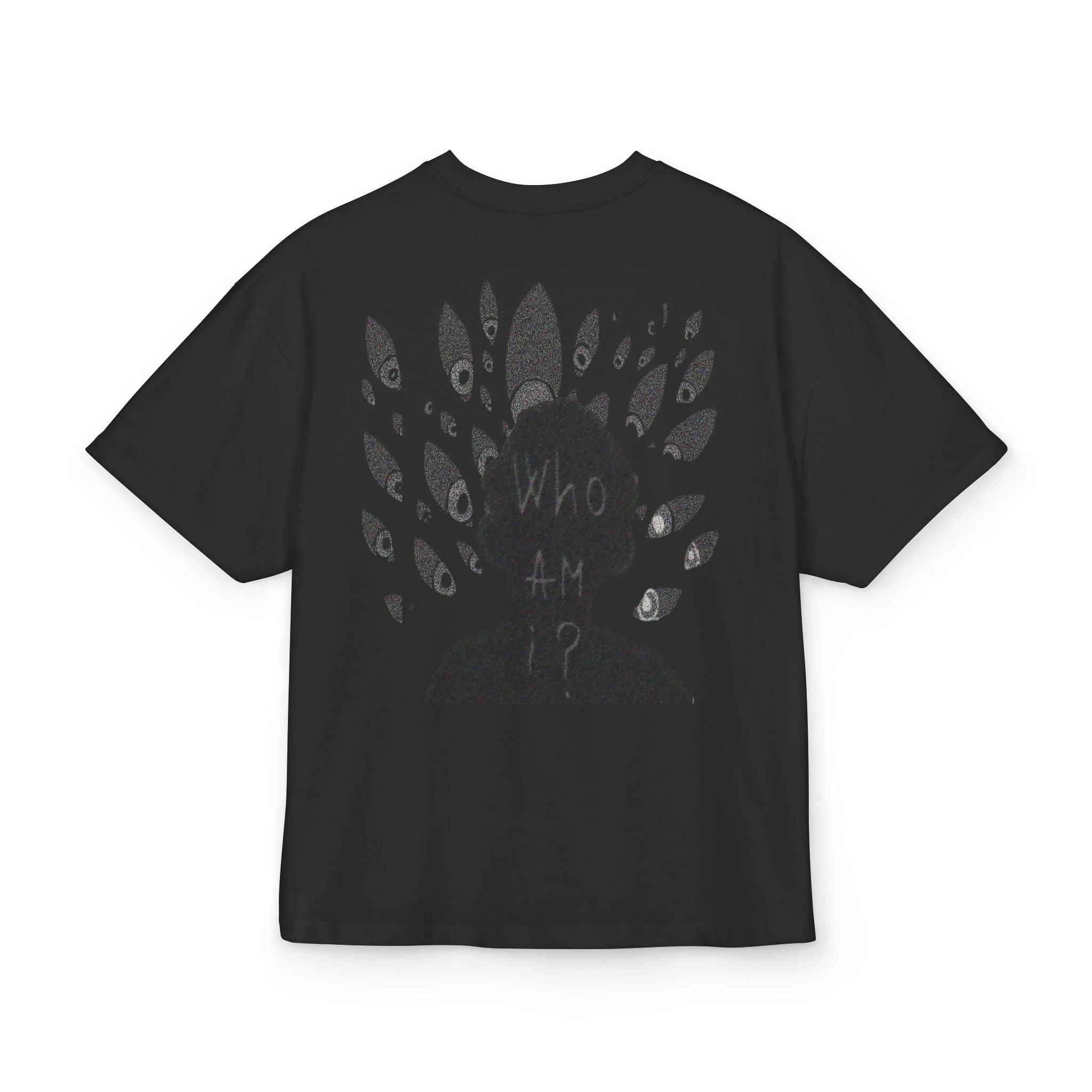 Who Am I? Graphic Tee — Dark Surreal Silhouette Design