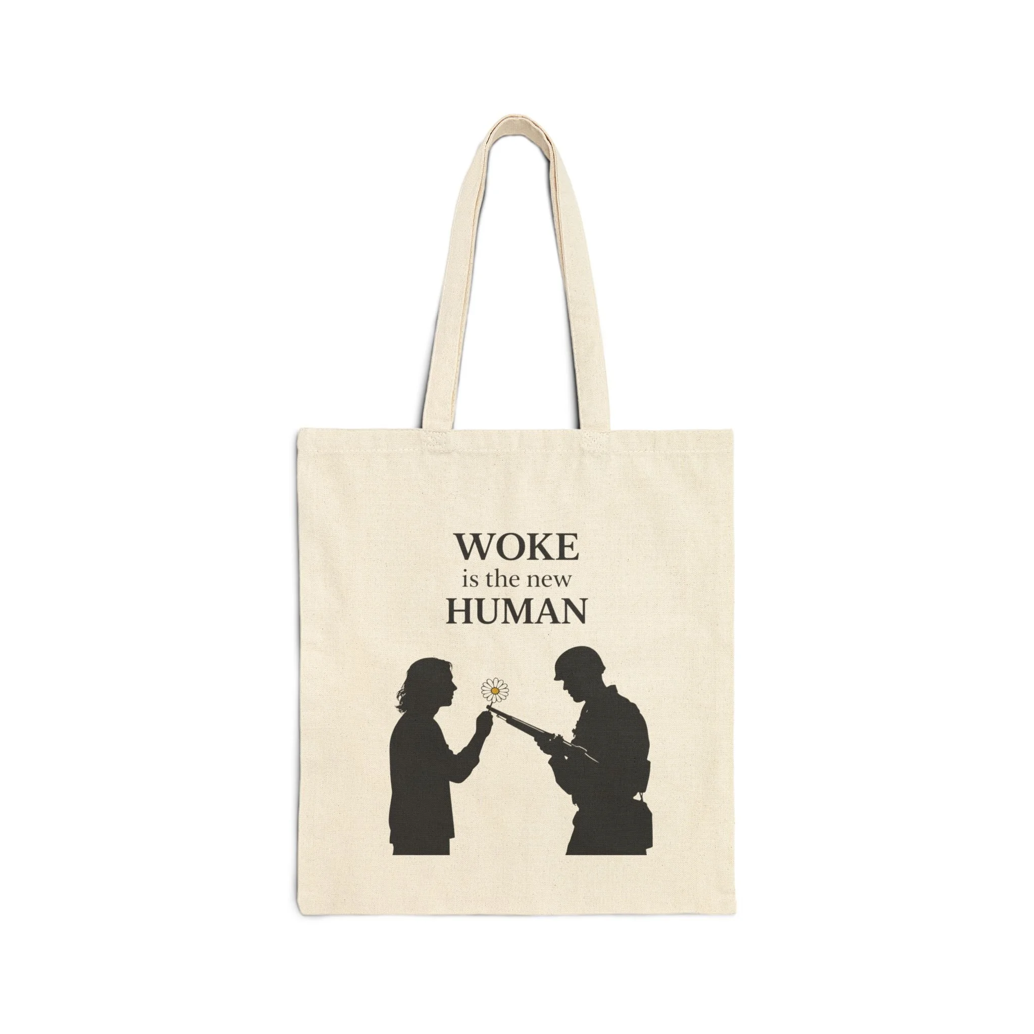 Woke Is the New Human Canvas Tote