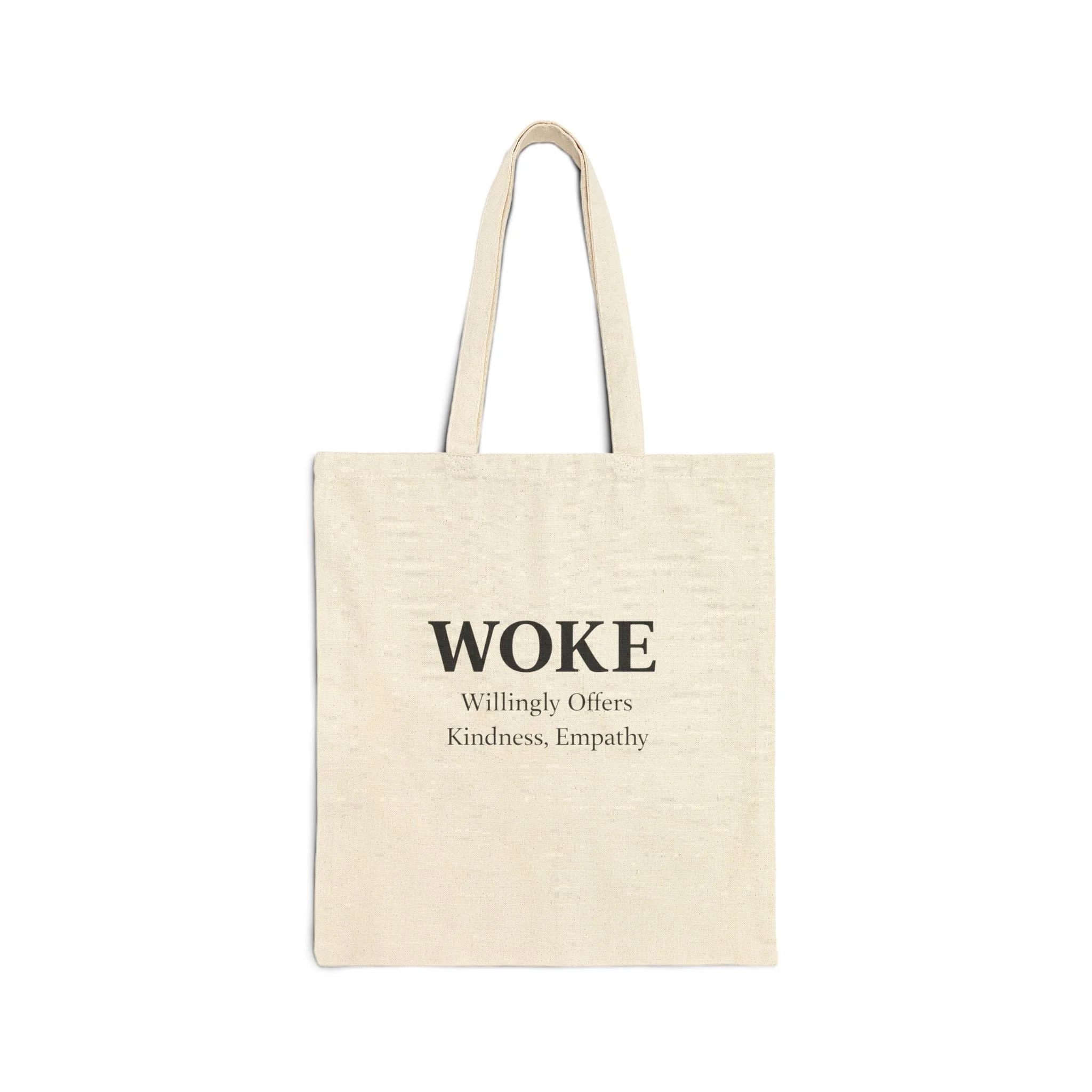 Willingly Offers Kindness, Empathy Canvas Tote