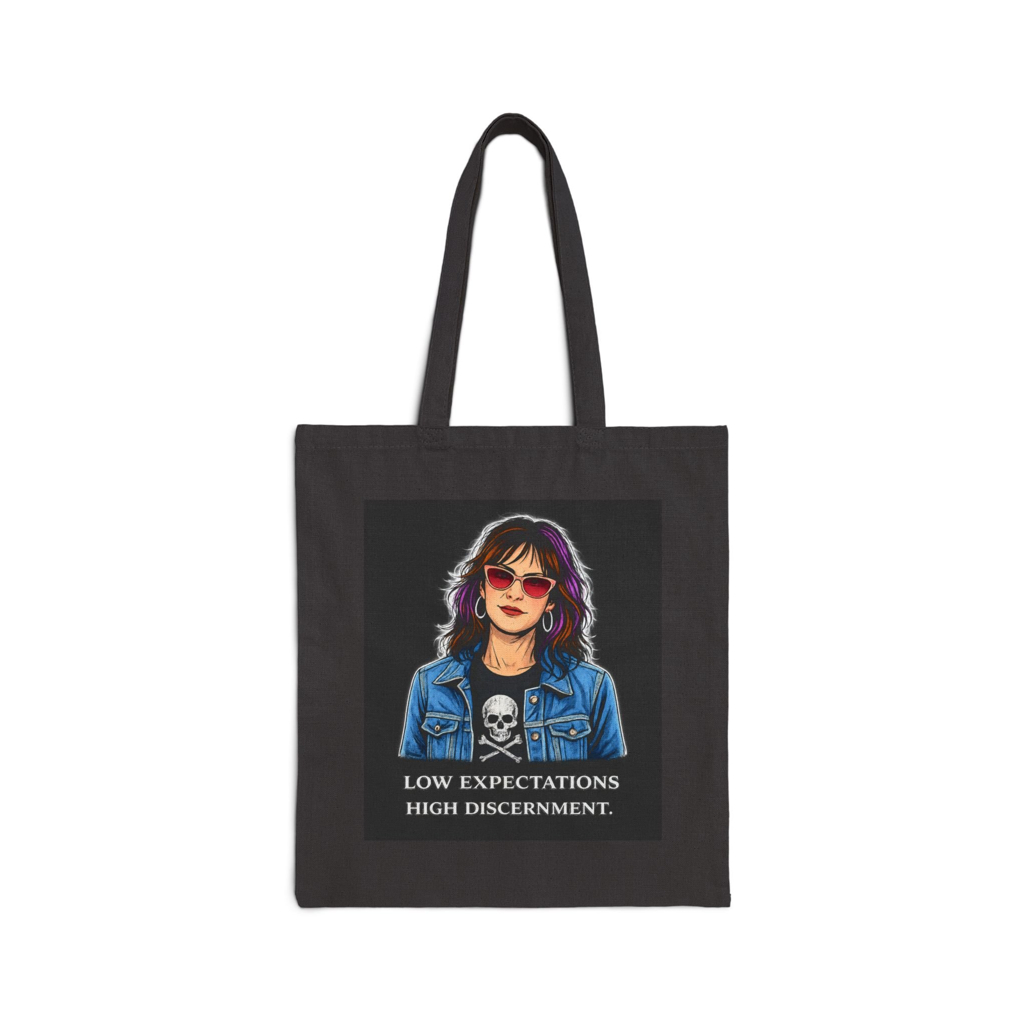Gen X Low Expectations/High Discernment Canvas Bag