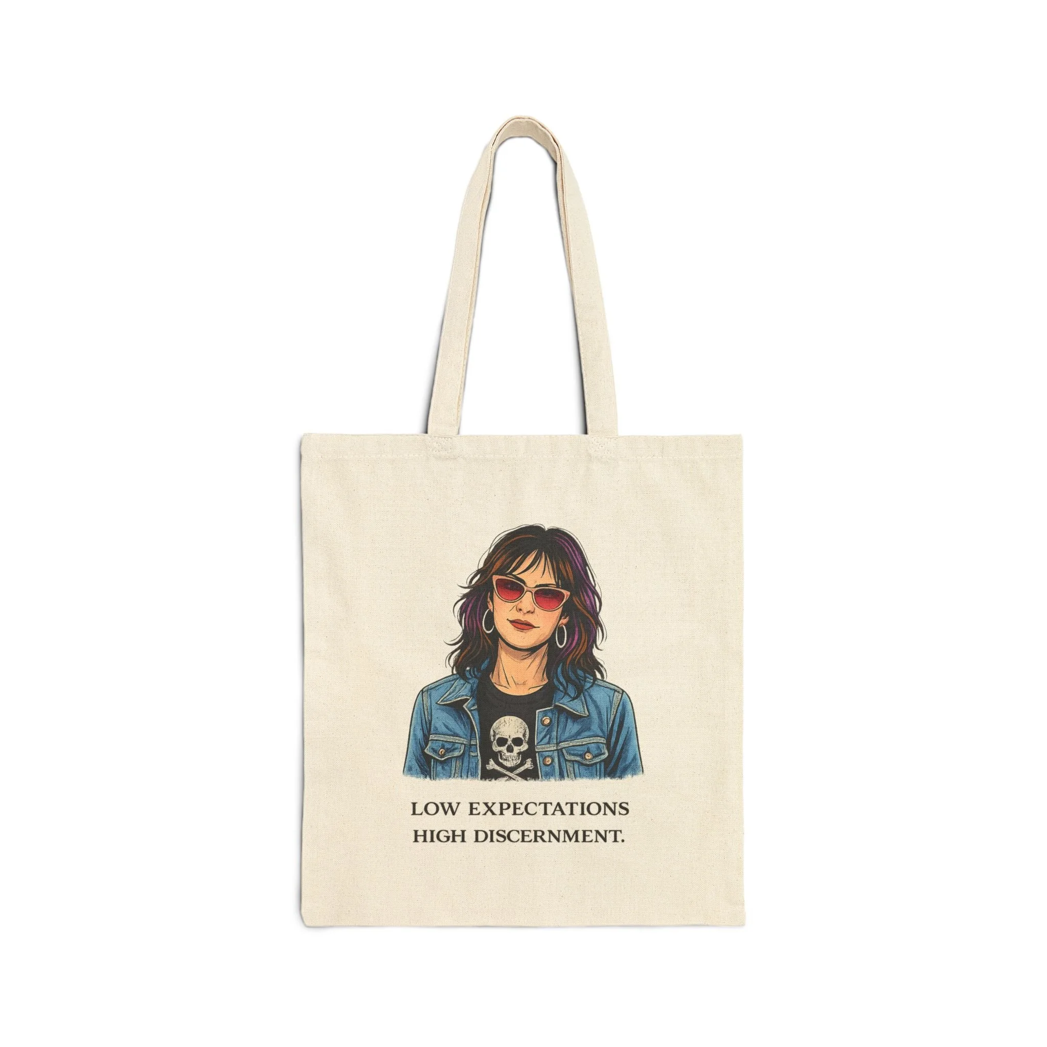 Gen X Low Expectations/High Discernment Canvas Bag
