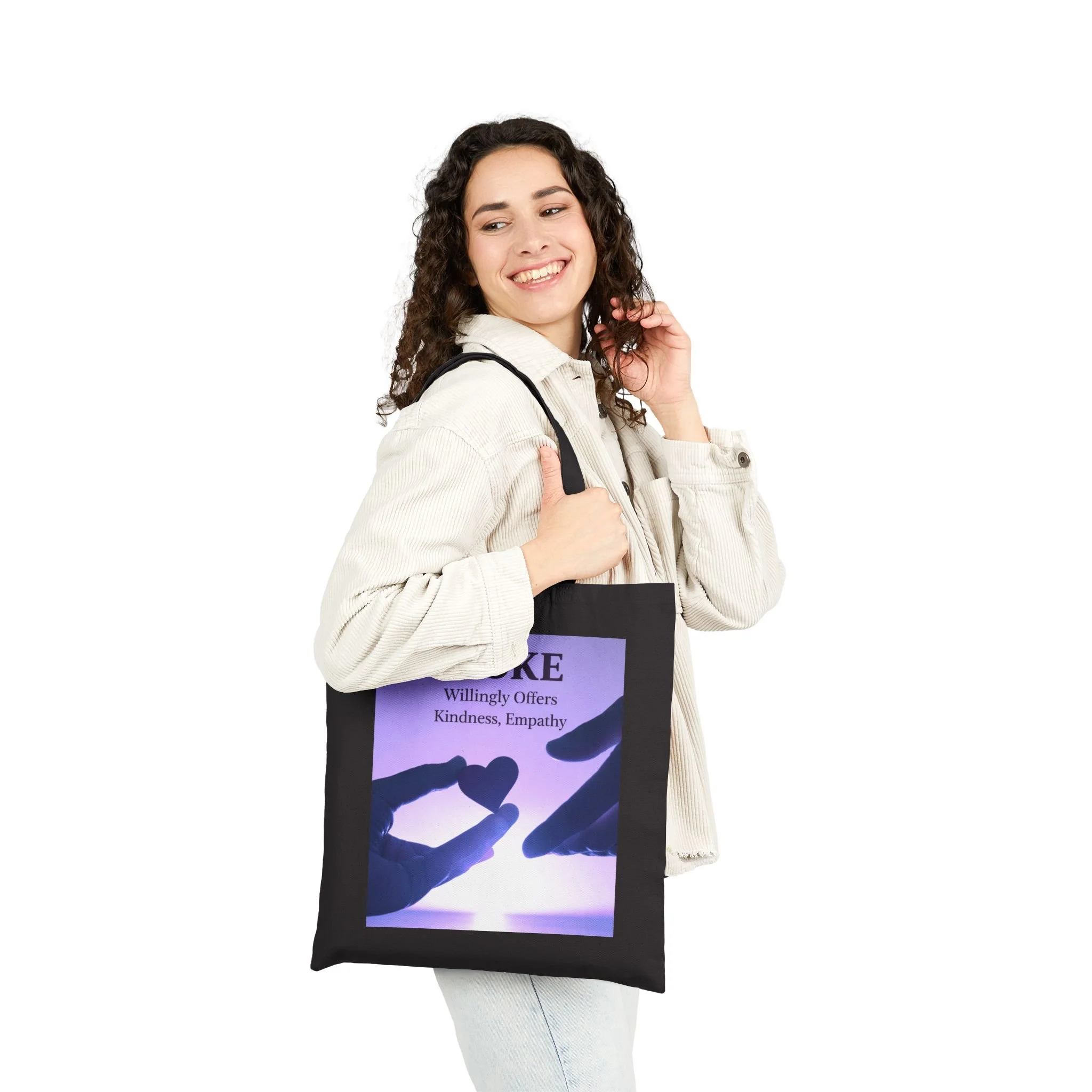 WOKE Willingly Offers Kindness, Empathy Canvas Tote