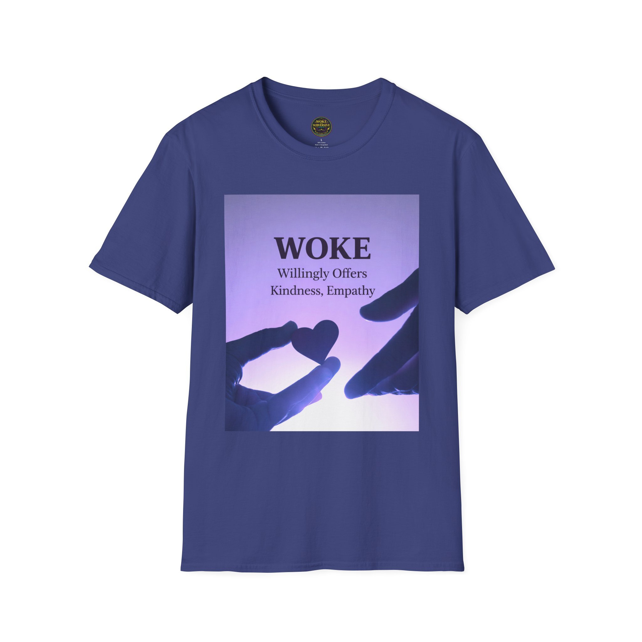 WOKE Willingly Offers Kindness, Empathy Heart T-Shirt