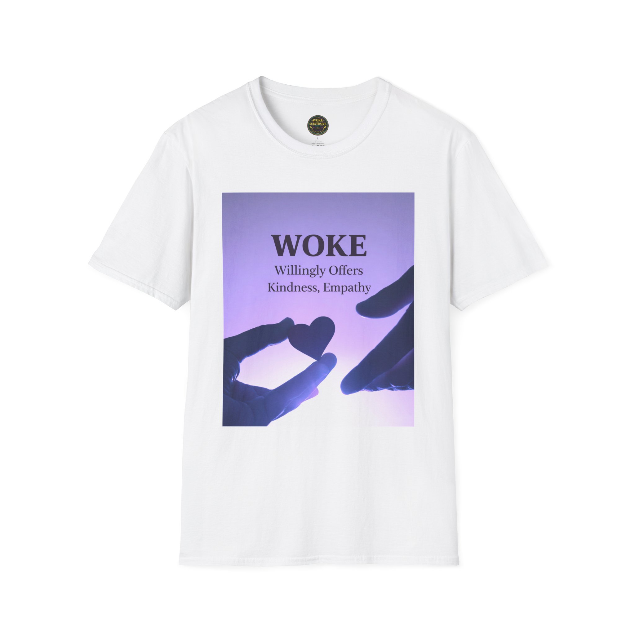 WOKE Willingly Offers Kindness, Empathy Heart T-Shirt