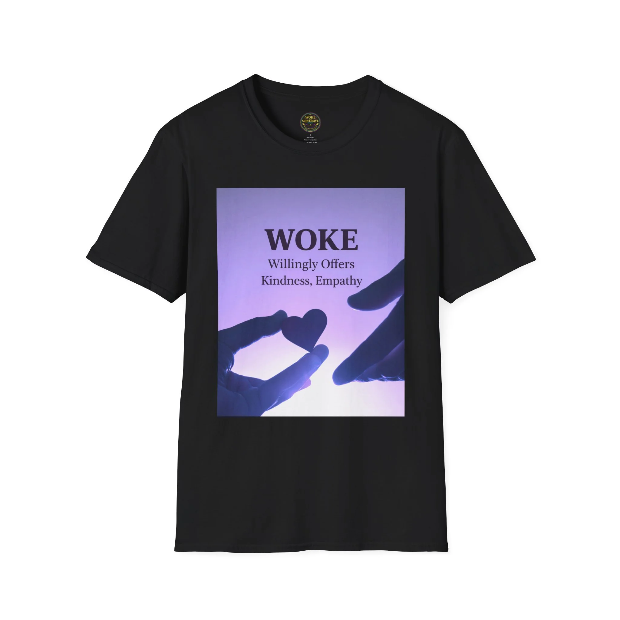 WOKE Willingly Offers Kindness, Empathy Heart T-Shirt