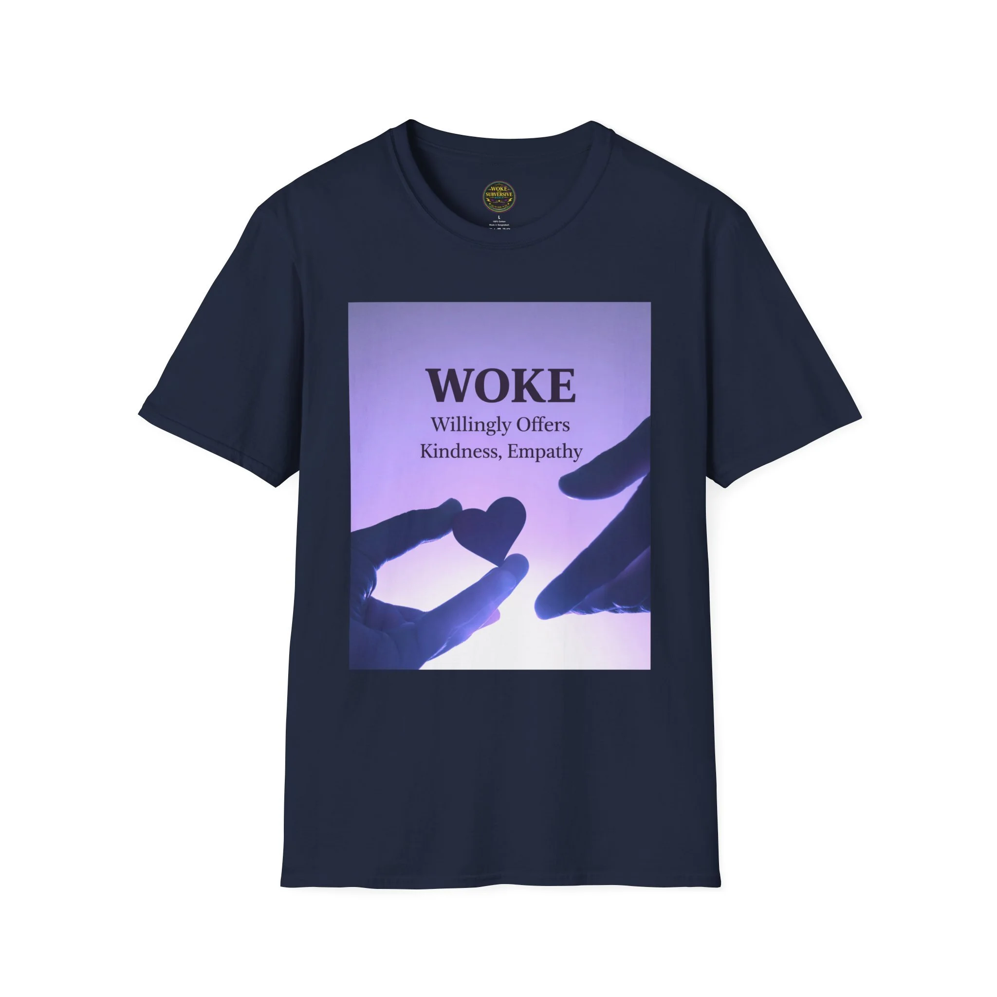 WOKE Willingly Offers Kindness, Empathy Heart T-Shirt