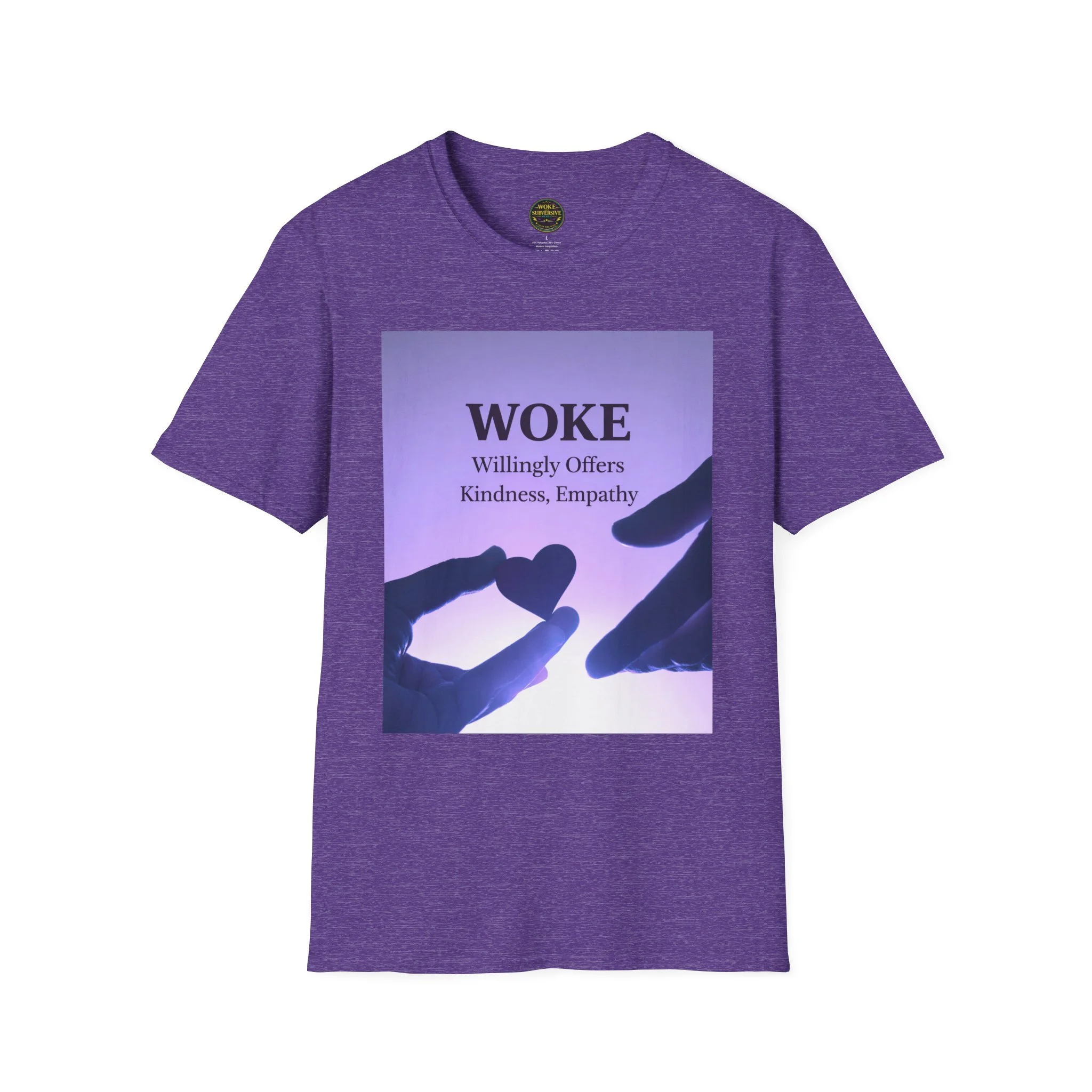 WOKE Willingly Offers Kindness, Empathy Heart T-Shirt
