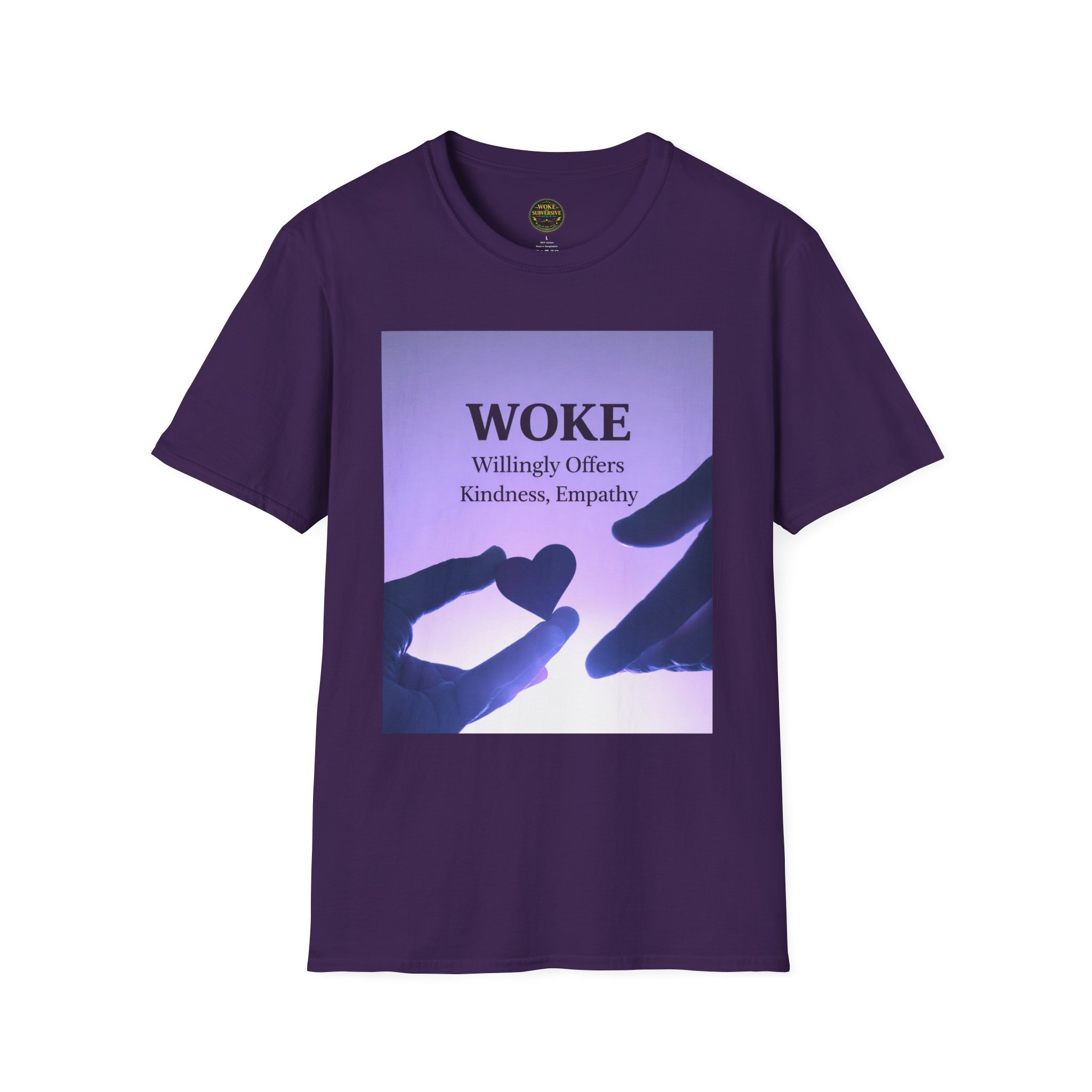 WOKE Willingly Offers Kindness, Empathy Heart T-Shirt