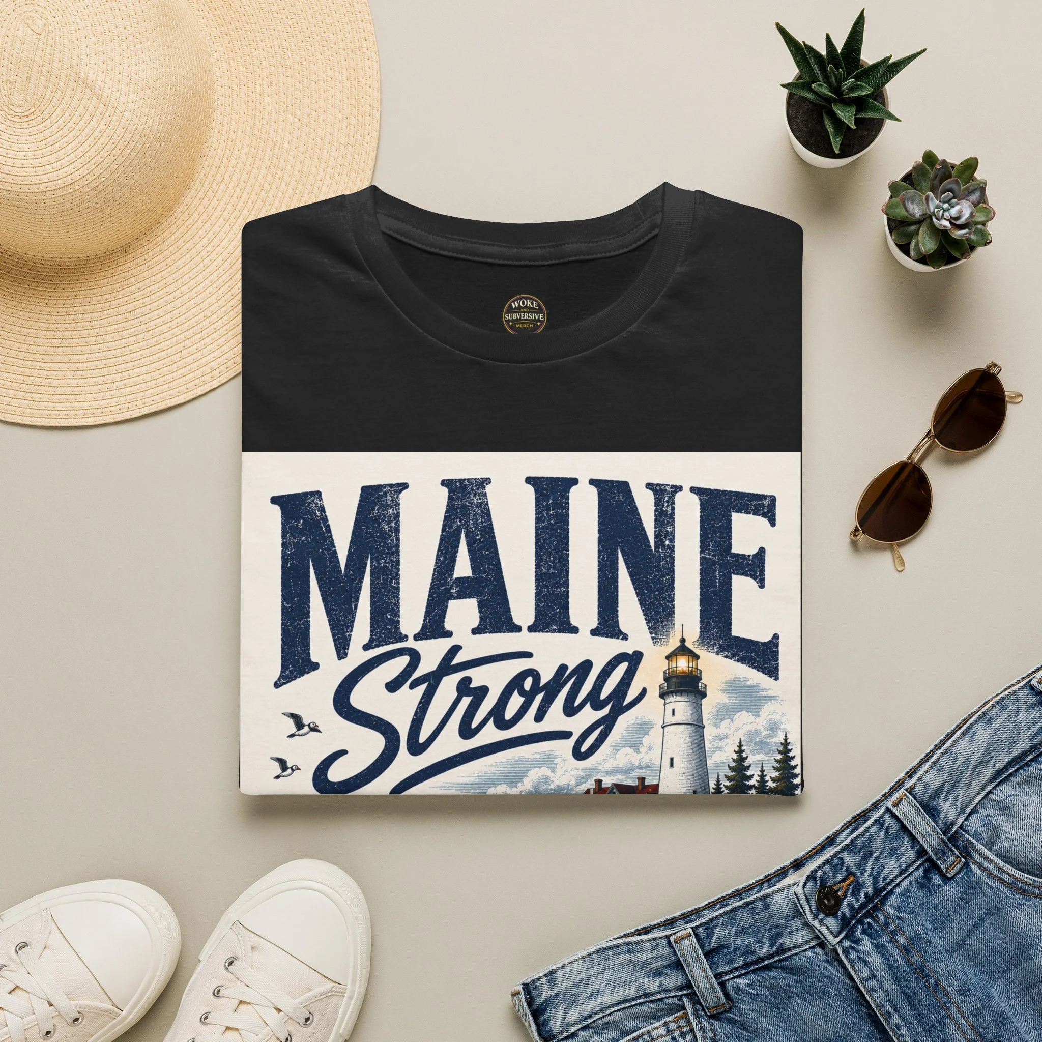 Maine Strong Bound by Community: We Lead Together T-Shirt