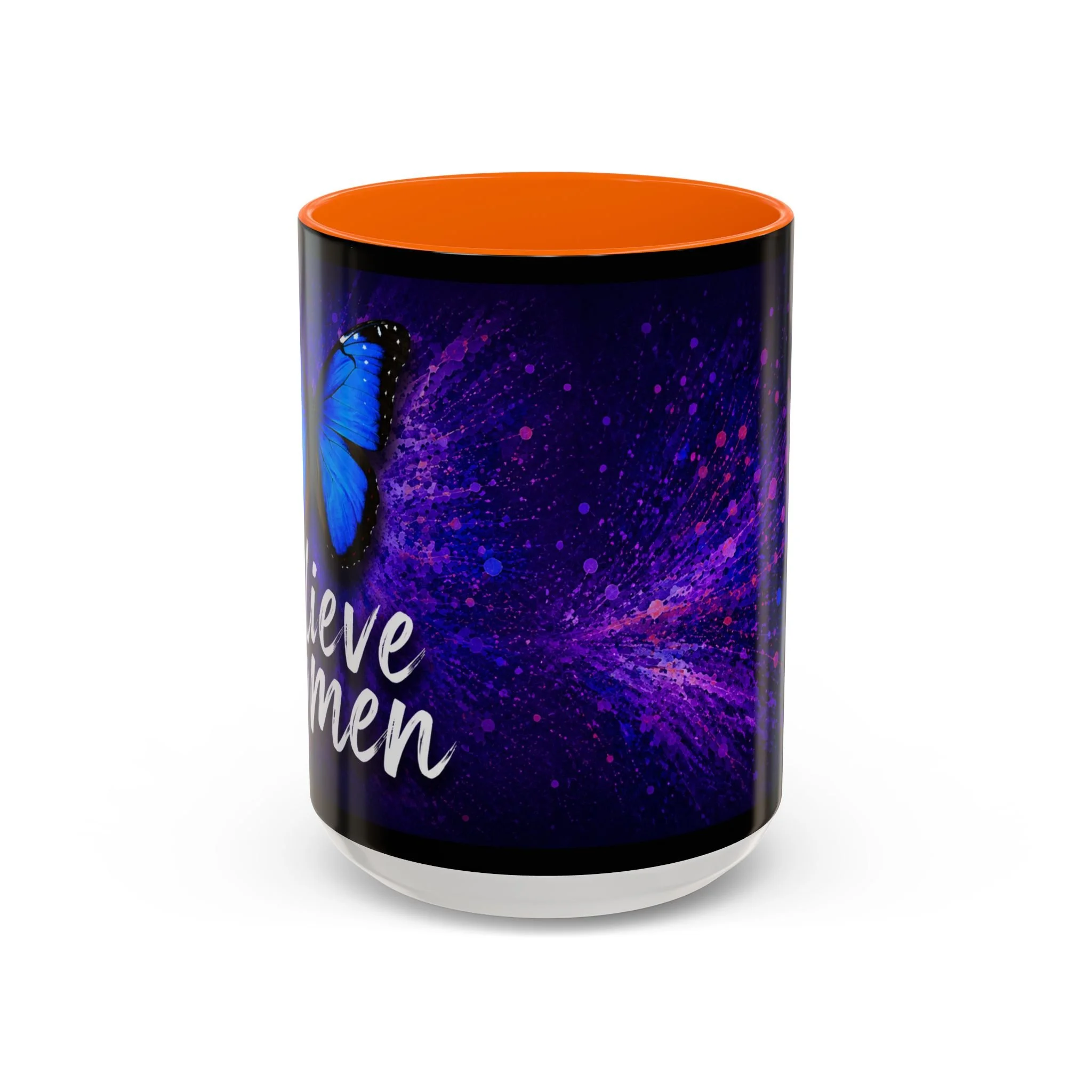 Believe Women Blue Butterfly Mug
