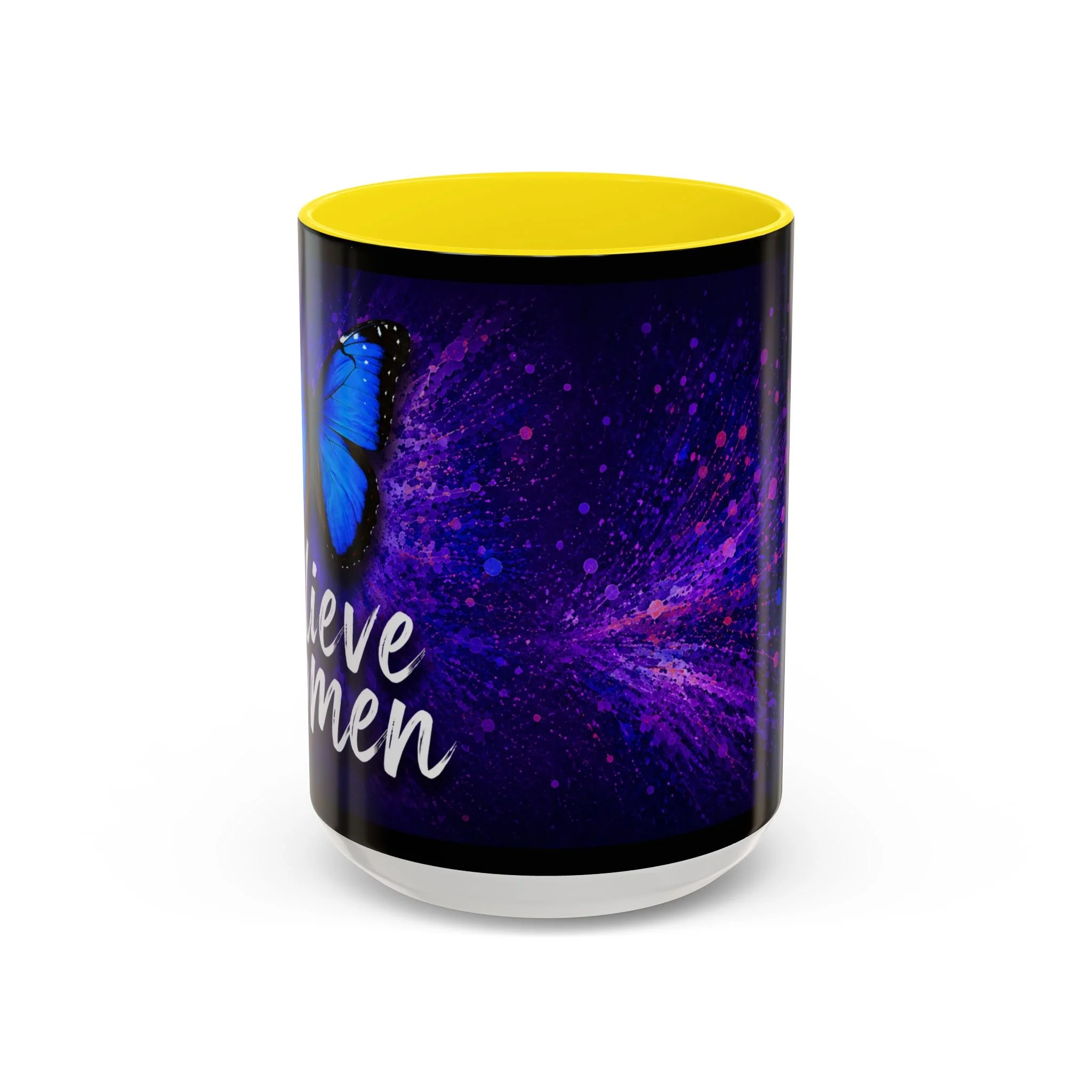 Believe Women Blue Butterfly Mug