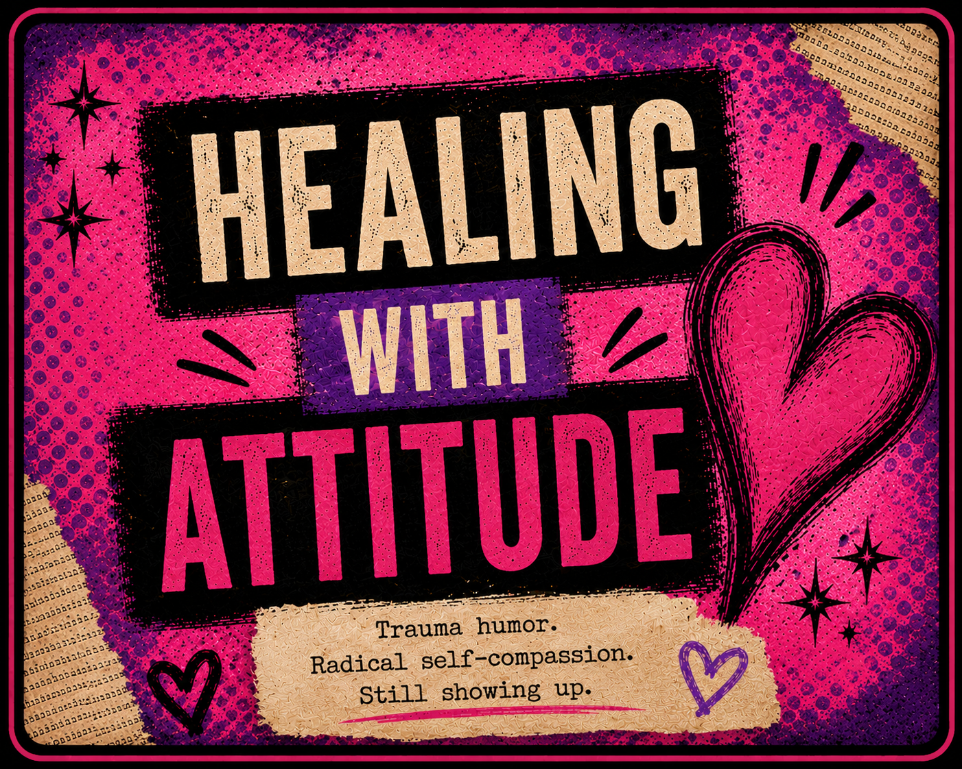 

Healing isn't always serene. Sometimes it rolls its eyes. Healing, boundaries and just enough irreverence to keep things interesting. Designs for survivors, cycle-breakers and everyone who stopped apologizing for taking up space.
