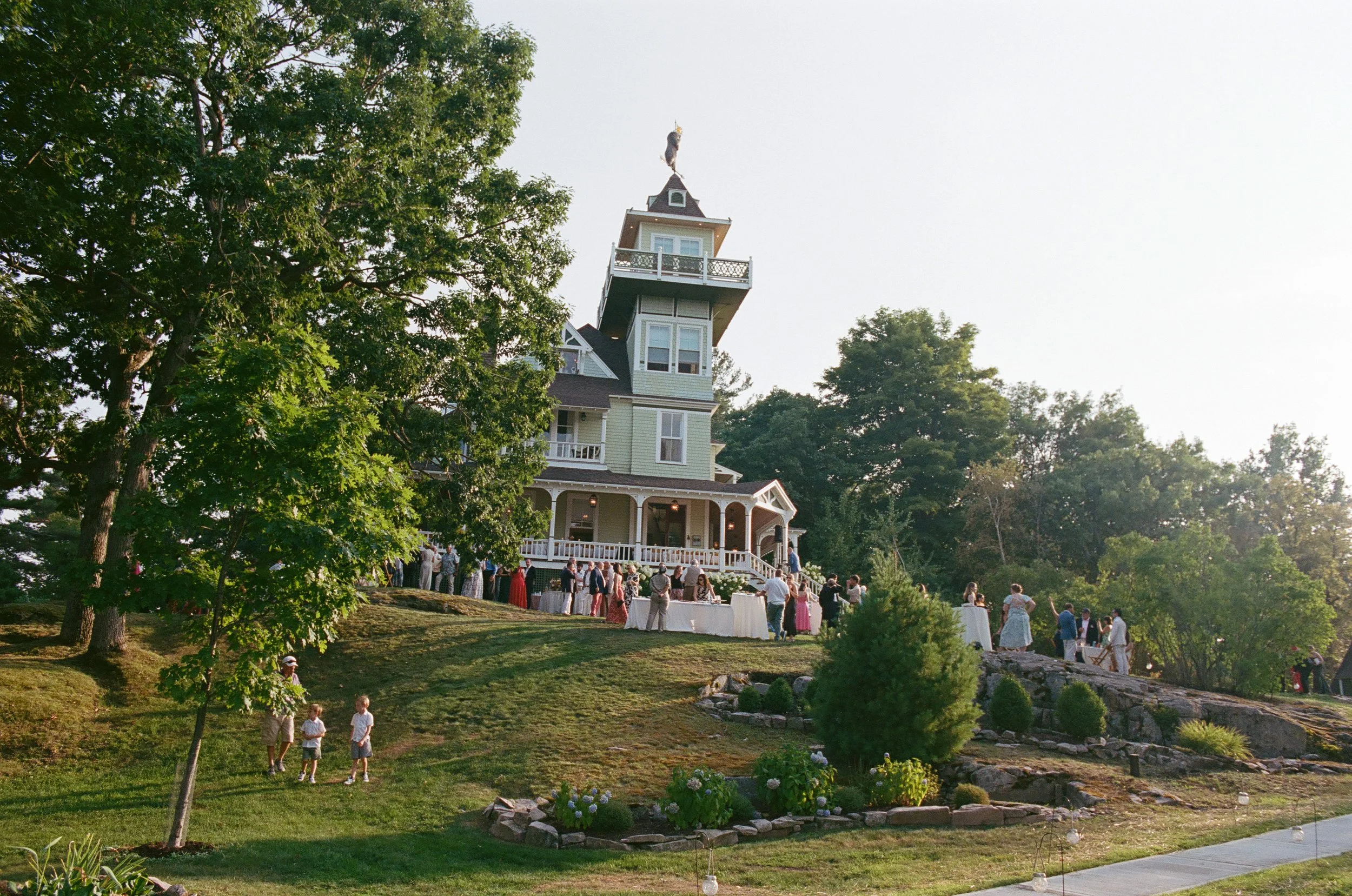 Comfort Island is the perfect site for a wedding reception