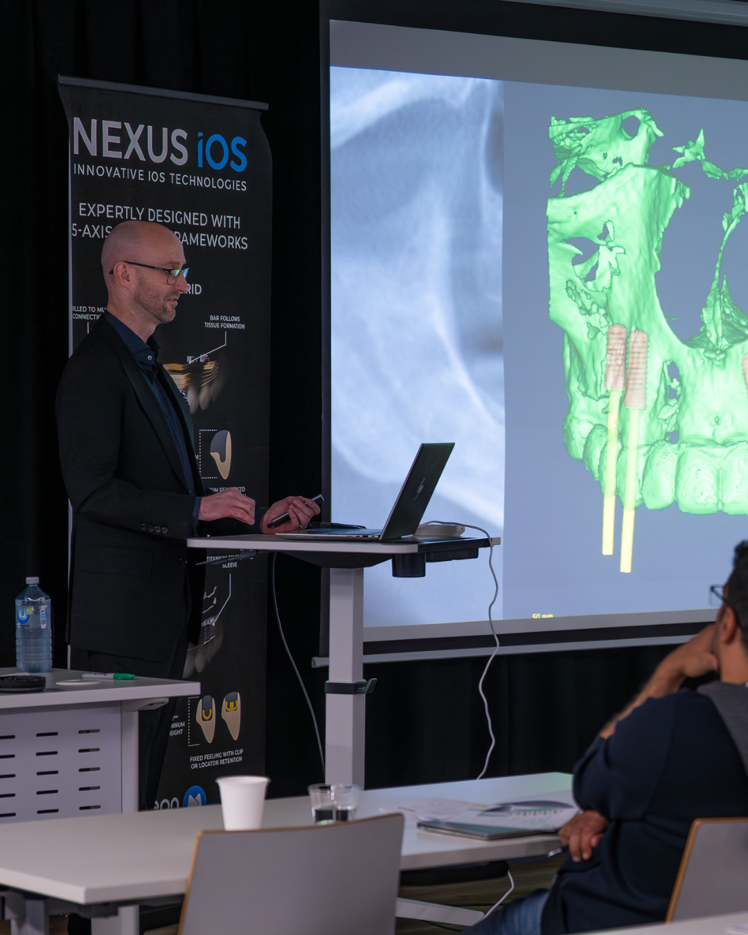 Dentists attending a CPD lecture on All-on-X restorative workflows in Melbourne