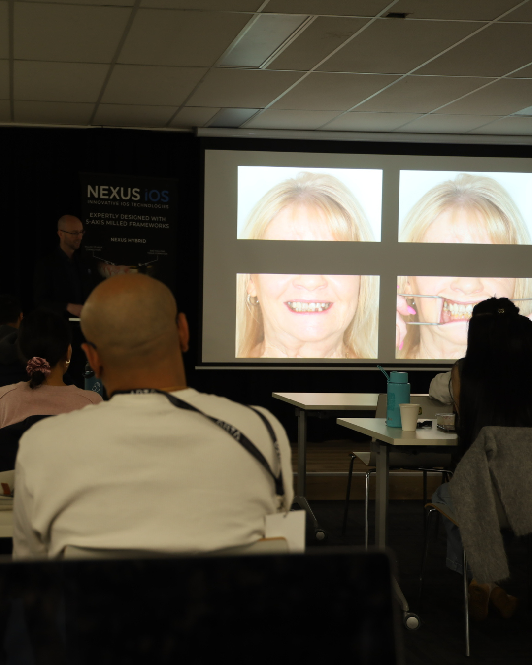 Dentists practising full-arch intraoral scanning and photogrammetry techniques in a hands-on workshop