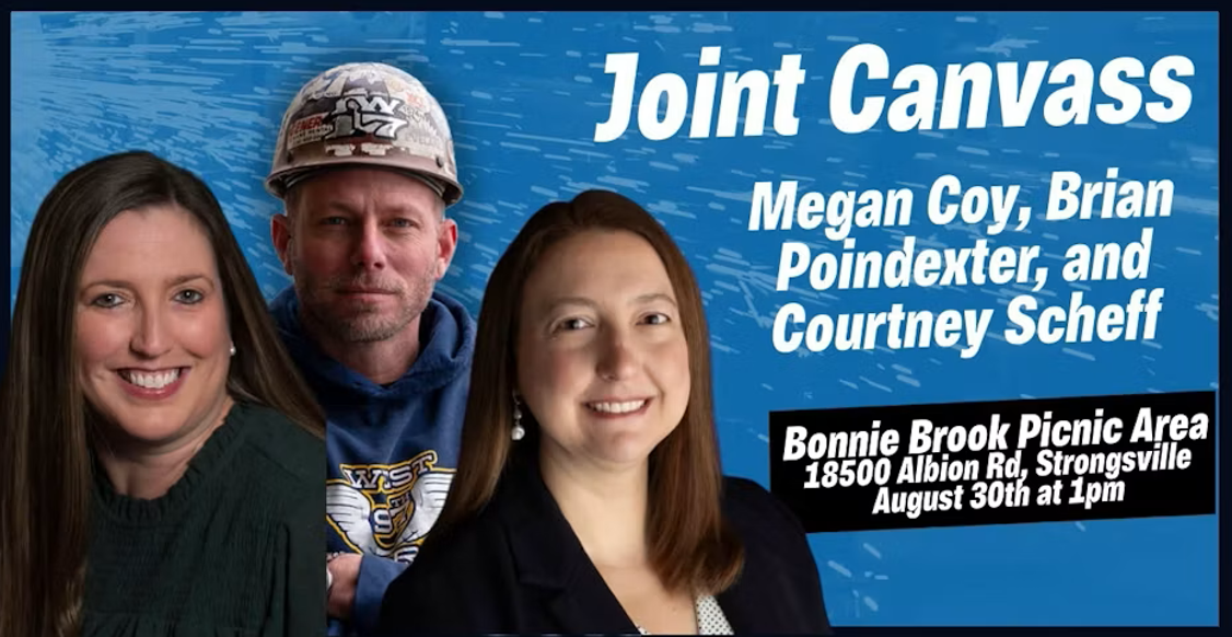 Joint Canvass Launch with Megan Coy, Brian Poindexter and Courtney Scheff