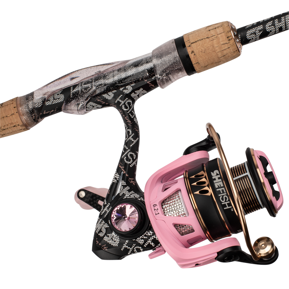fisher girl jewel spinning combo Blush | Stylish & Reliable Fishing Gear Cast your line with the SheFish Sparkle Elite 6 ft 6 in M Lavender Spinning Combo Zebco RAMSP532 Rambler Spinning Combo