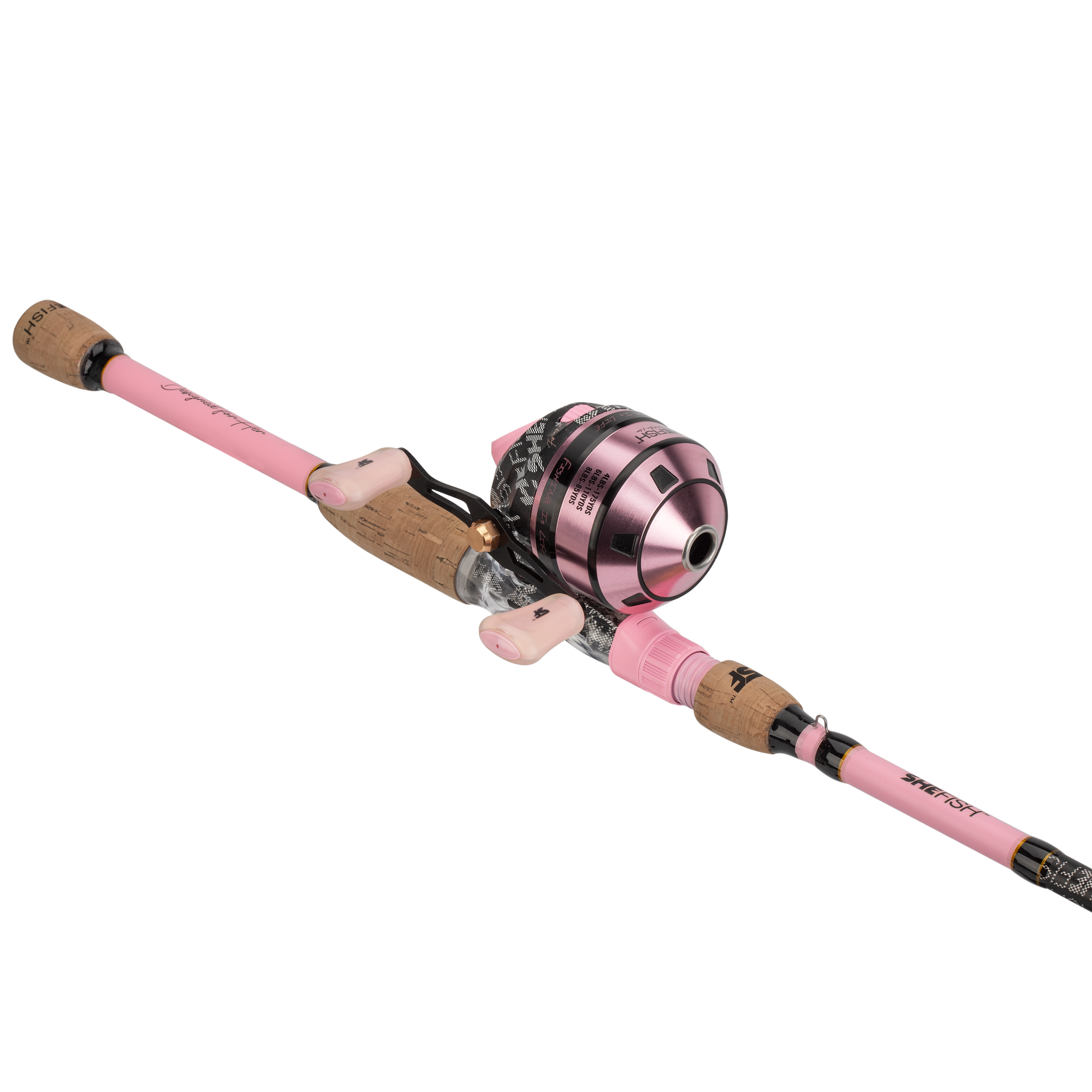 6'3" SheFish SC Elite Spincast Combo - Pink Stitched