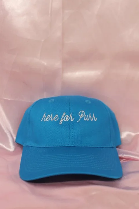 Here for Purr hat | Cute Carolina Panthers hat