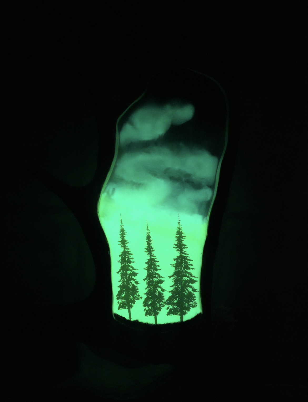 Glow in dark northern lights