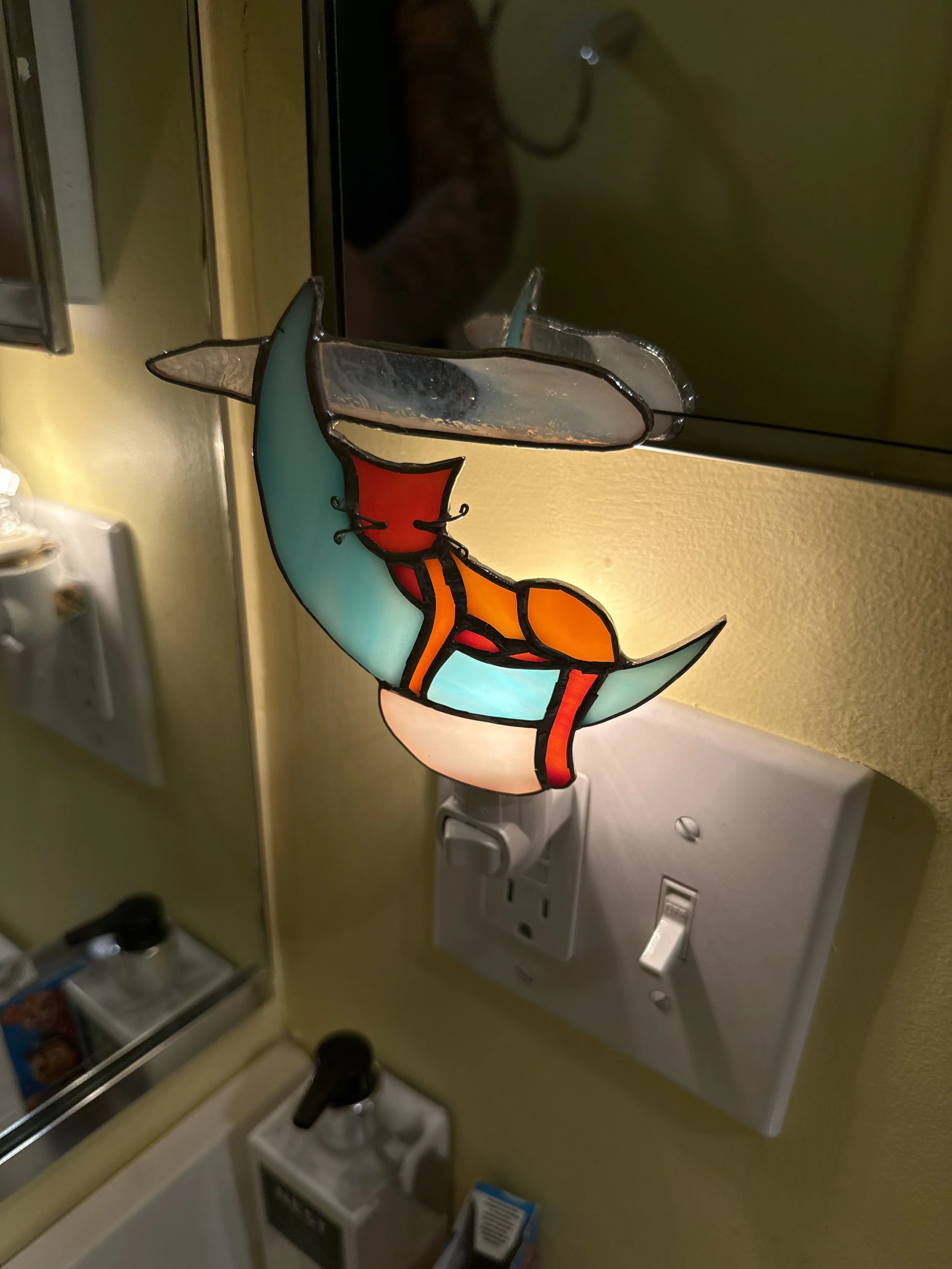 Sleeping cat nightlight