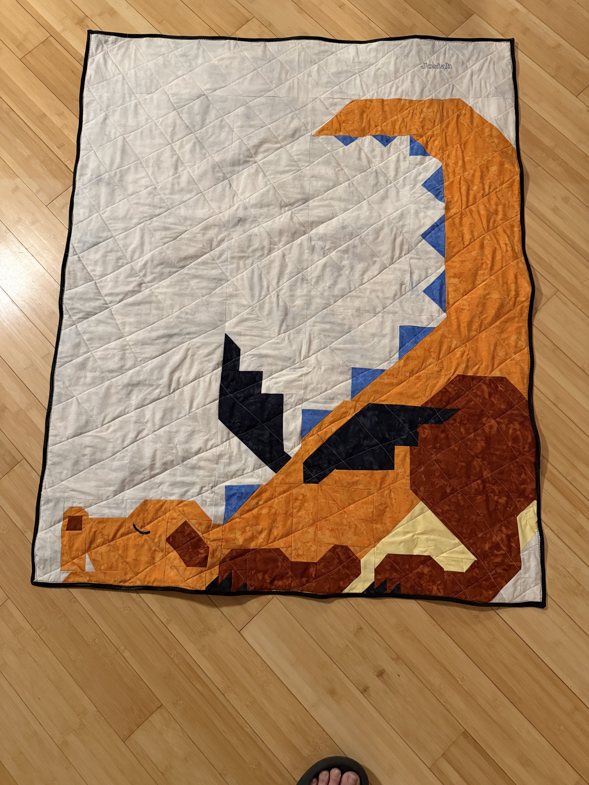 Baby dragon quilt