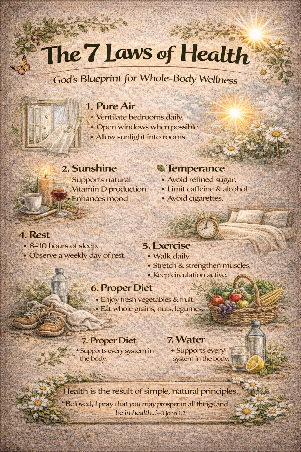 🌞 The 7 Laws of Health