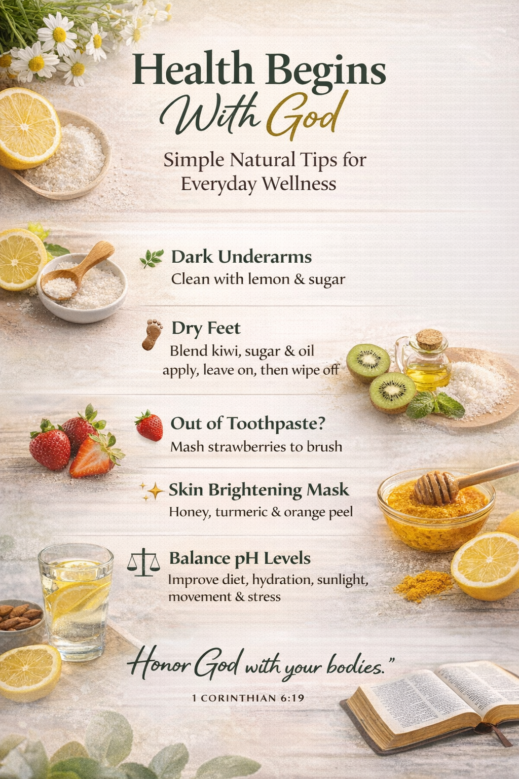 Health Begins With God: Simple Natural Tips for Everyday Wellness