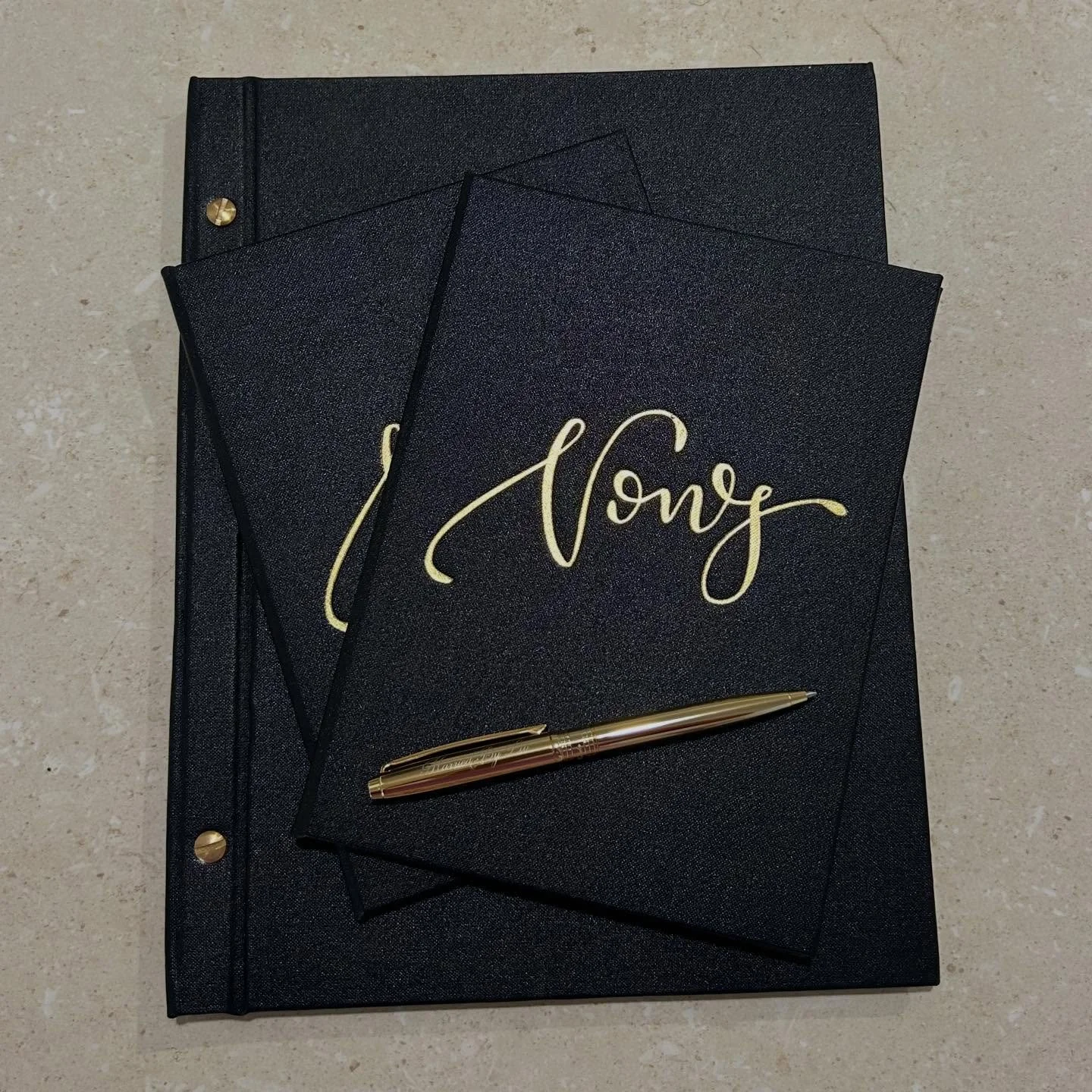 🤍Where your vows can live in a ceremony with me🤍

My custom ceremony folder and vow booklets made by @hourihan_bookbinding so my clients have something special to read their personal vows from on the day. 🫶🏻

Some chose an iPhone, a piece of pape