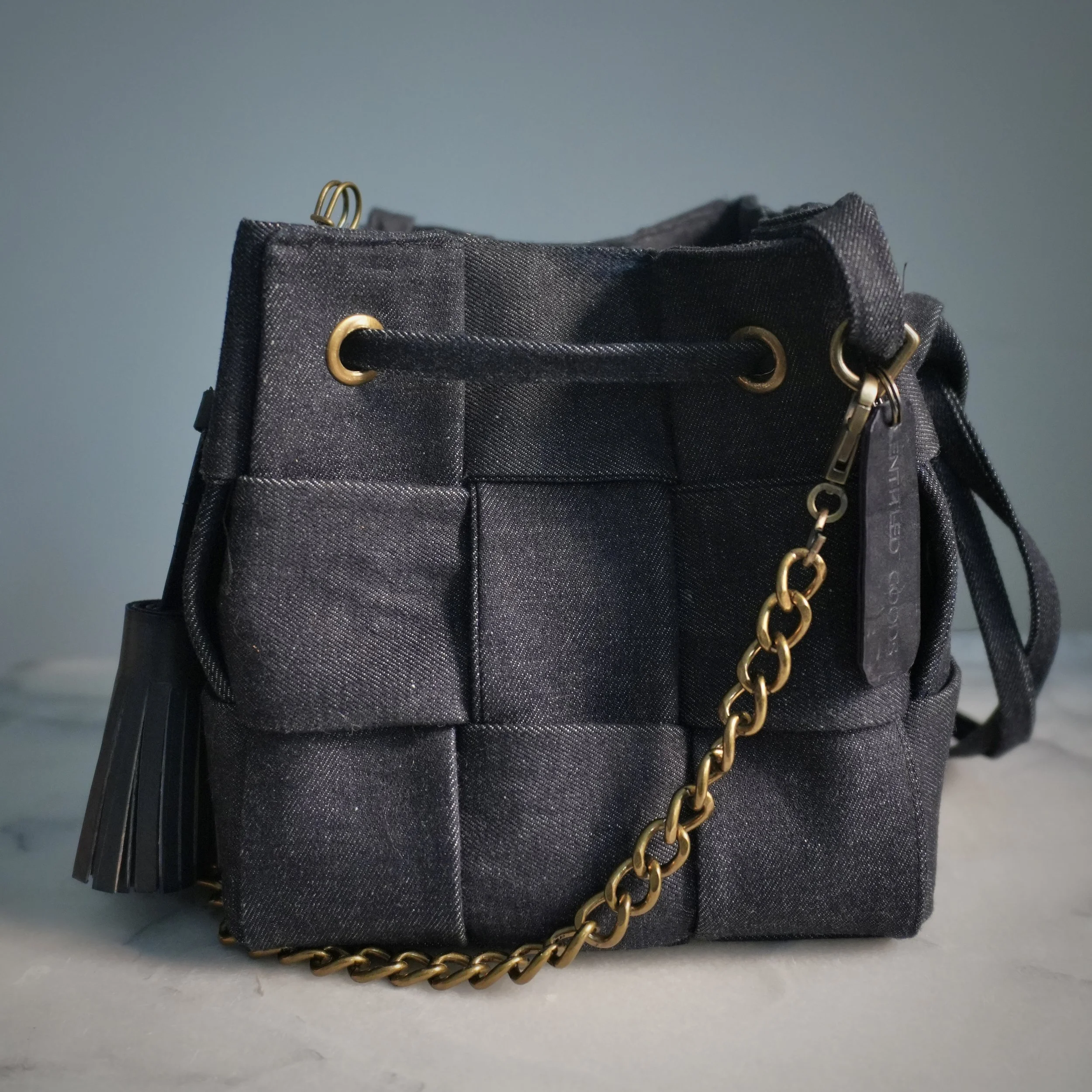 Making the Bottega Veneta Intrecciato Cassette Bag in Denim
