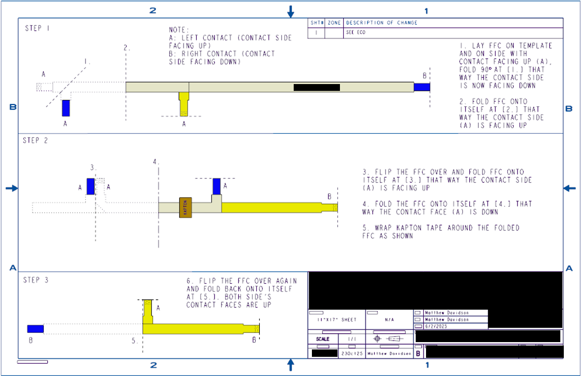 Cable Folding Template Tool