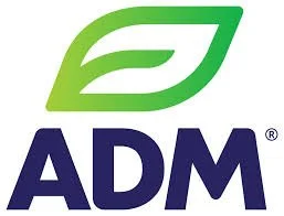 Green leaf icon above the word ADM in bold blue letters