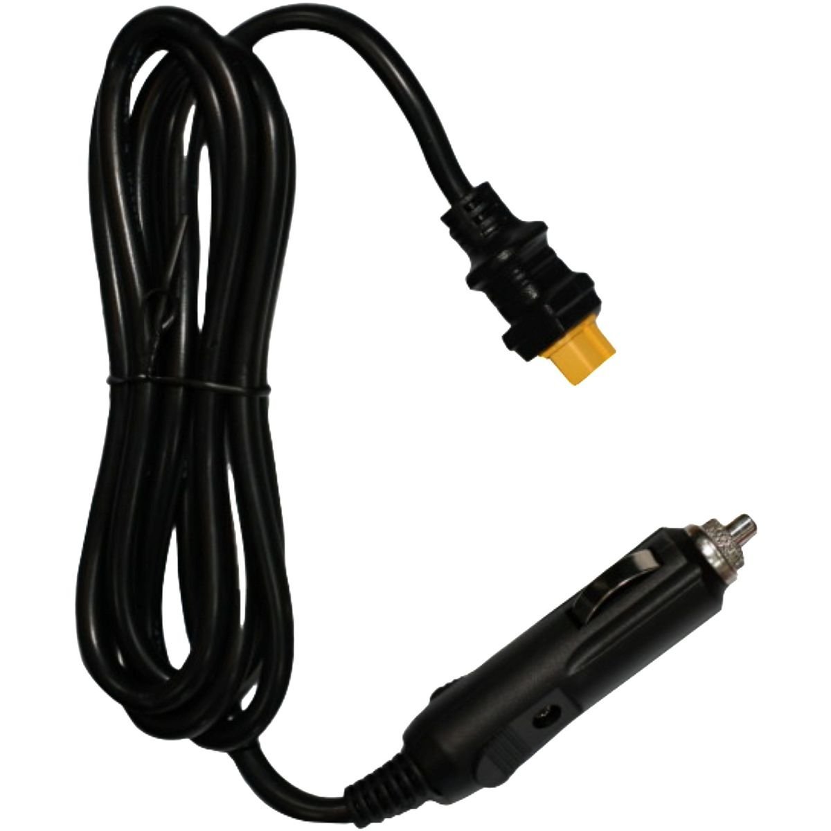 LC300 rear cargo setup with mounted battery and power outlets