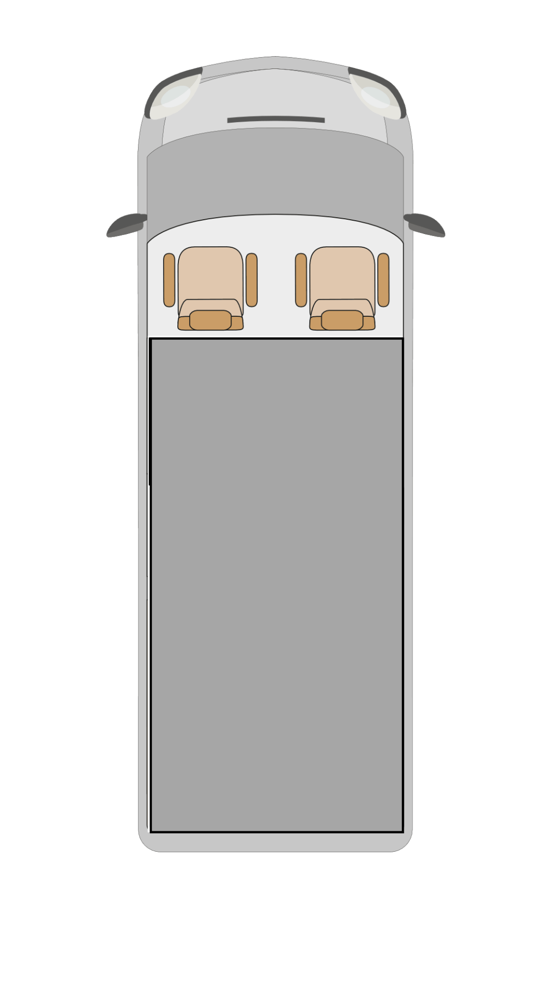 Ford Transit Custom modular false floor base van storage system layout