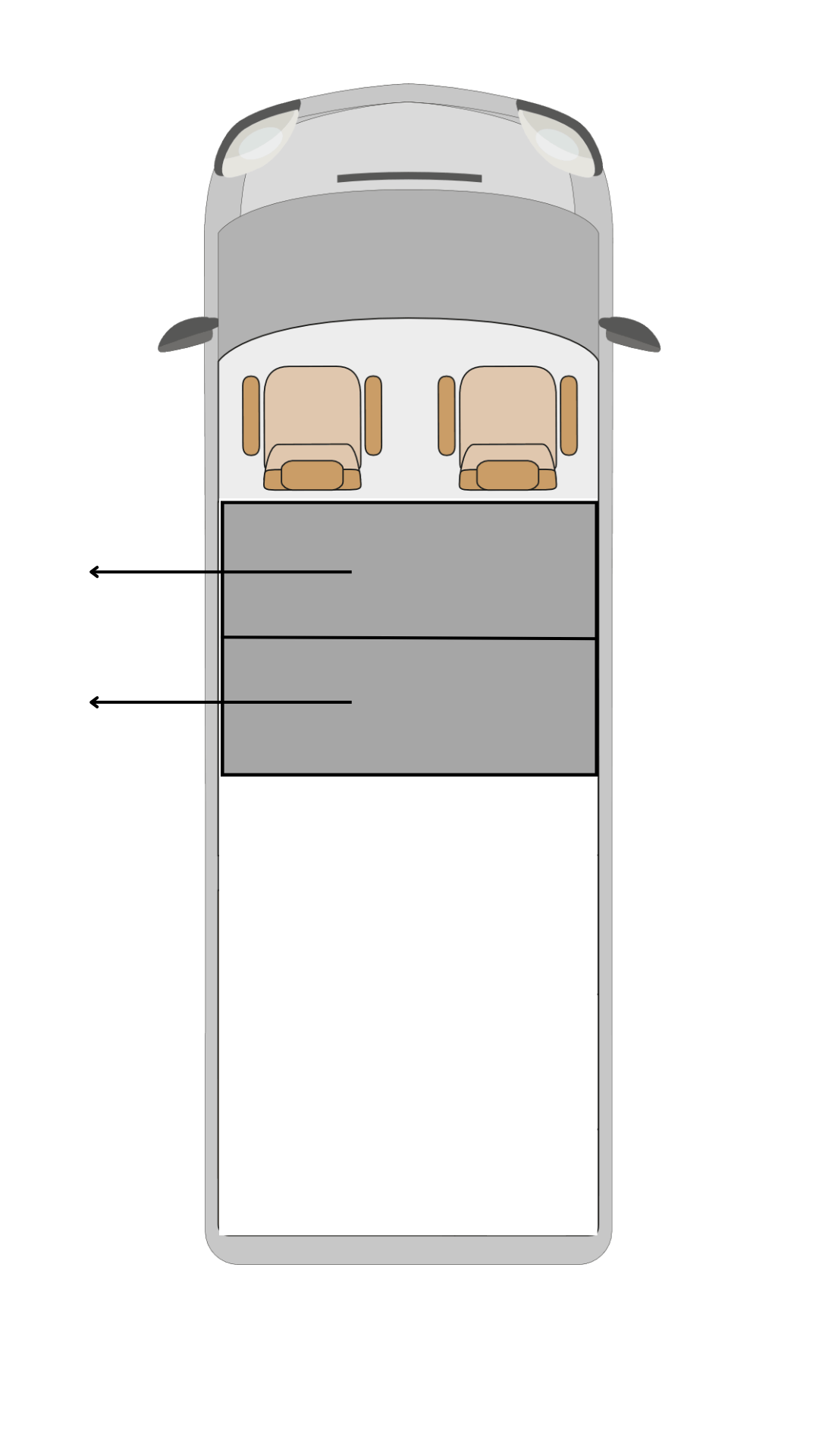 Ford Transit Custom twin sliding door drawer van storage system layout