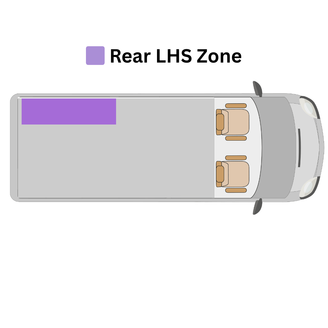 🟪 Rear LHS Full Height Shelving Zone