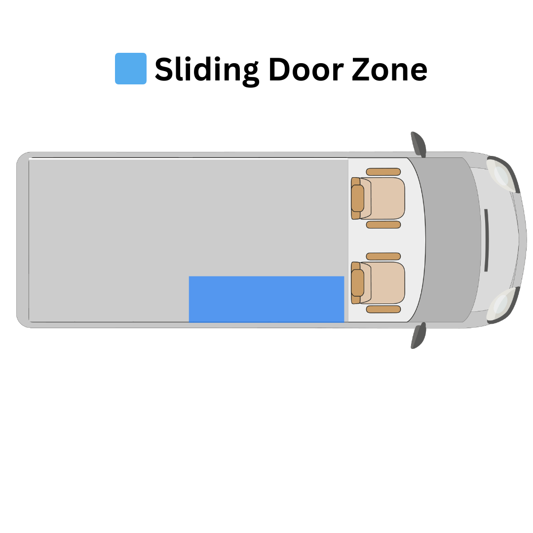 🟦 Sliding Door Full Height Shelving Zone