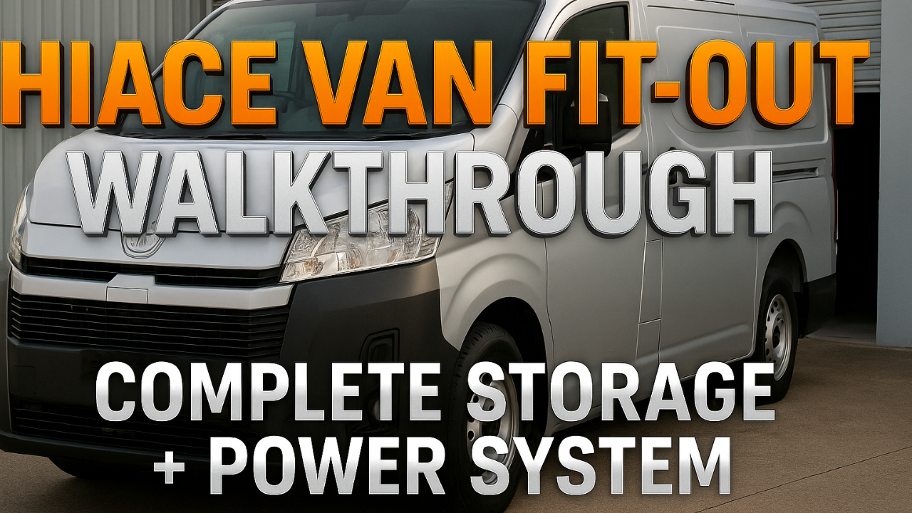 Complete Toyota HiAce Van FitOut - Storage Power - Shelving - Packout &amp; More