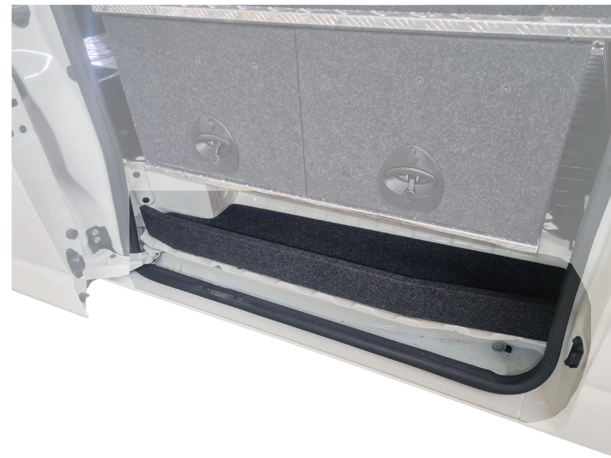 Hiace side step shelf storage platform