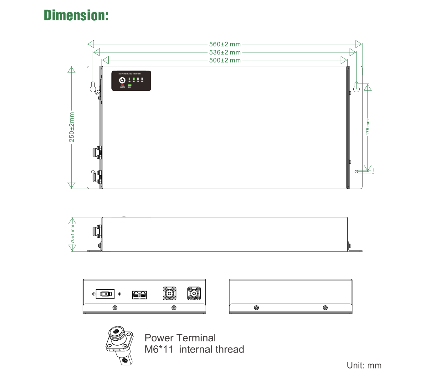 Neuton NPL12-100MC 12.8V 100Ah Lithium Battery Low Profile Case with Terminals