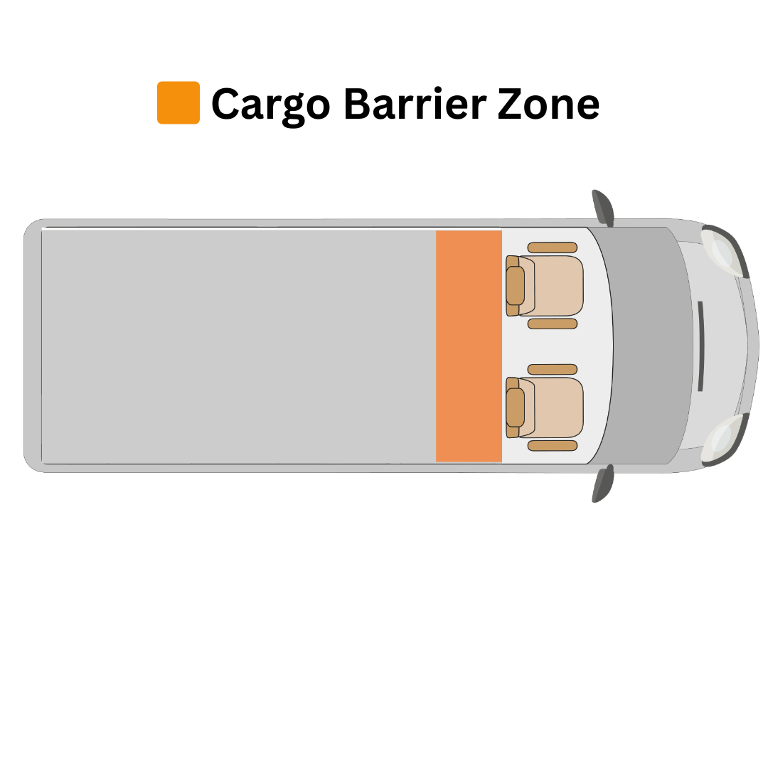 🟧 Cargo Barrier Full Height Shelving Zone