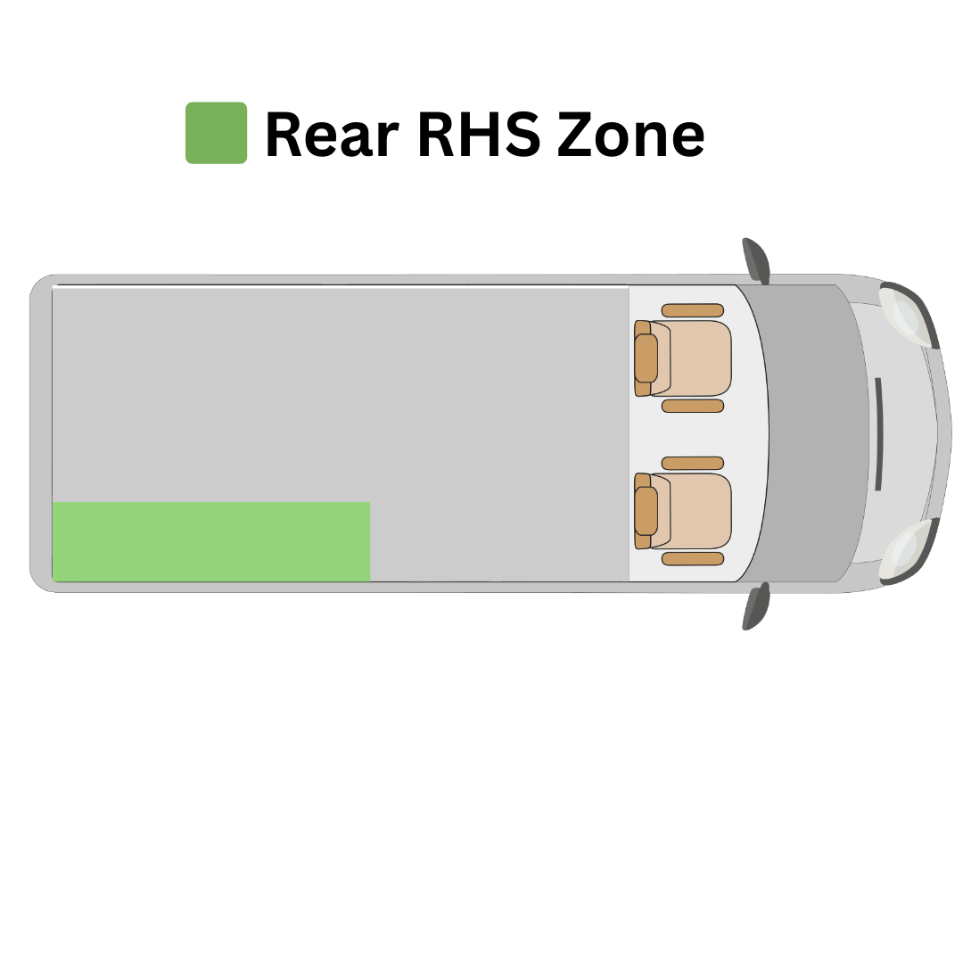 🟩 Rear RHS Full Height Shelving Zone