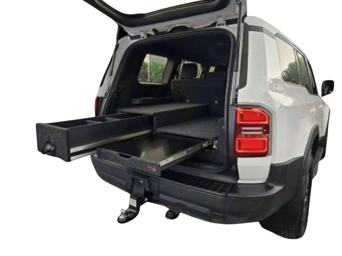 Prado 250 storage system with fridge slide and prep table.png