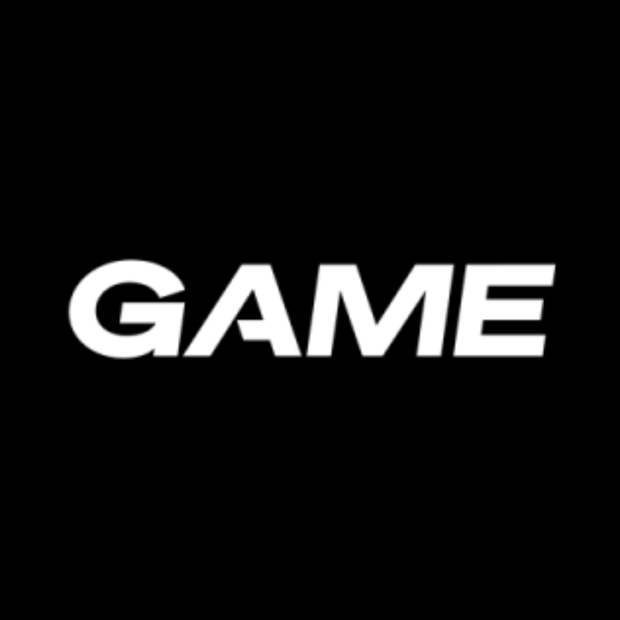 Black background with the words 'GAME' in white, bold, capital letters.