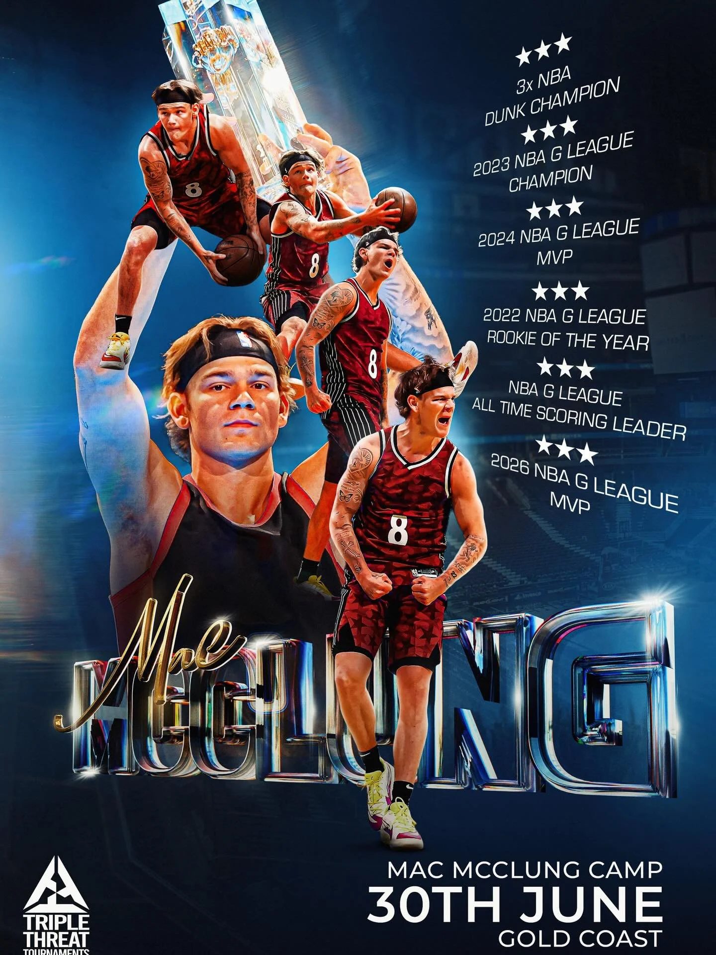 🚨 BIG NEWS 🚨

We&rsquo;re bringing one of the most electrifying athletes in basketball to Australia&hellip;
Mac McClung is coming to the Gold Coast 🔥

From high-flying dunks to elite scoring, this is your chance to experience a live showcase with 