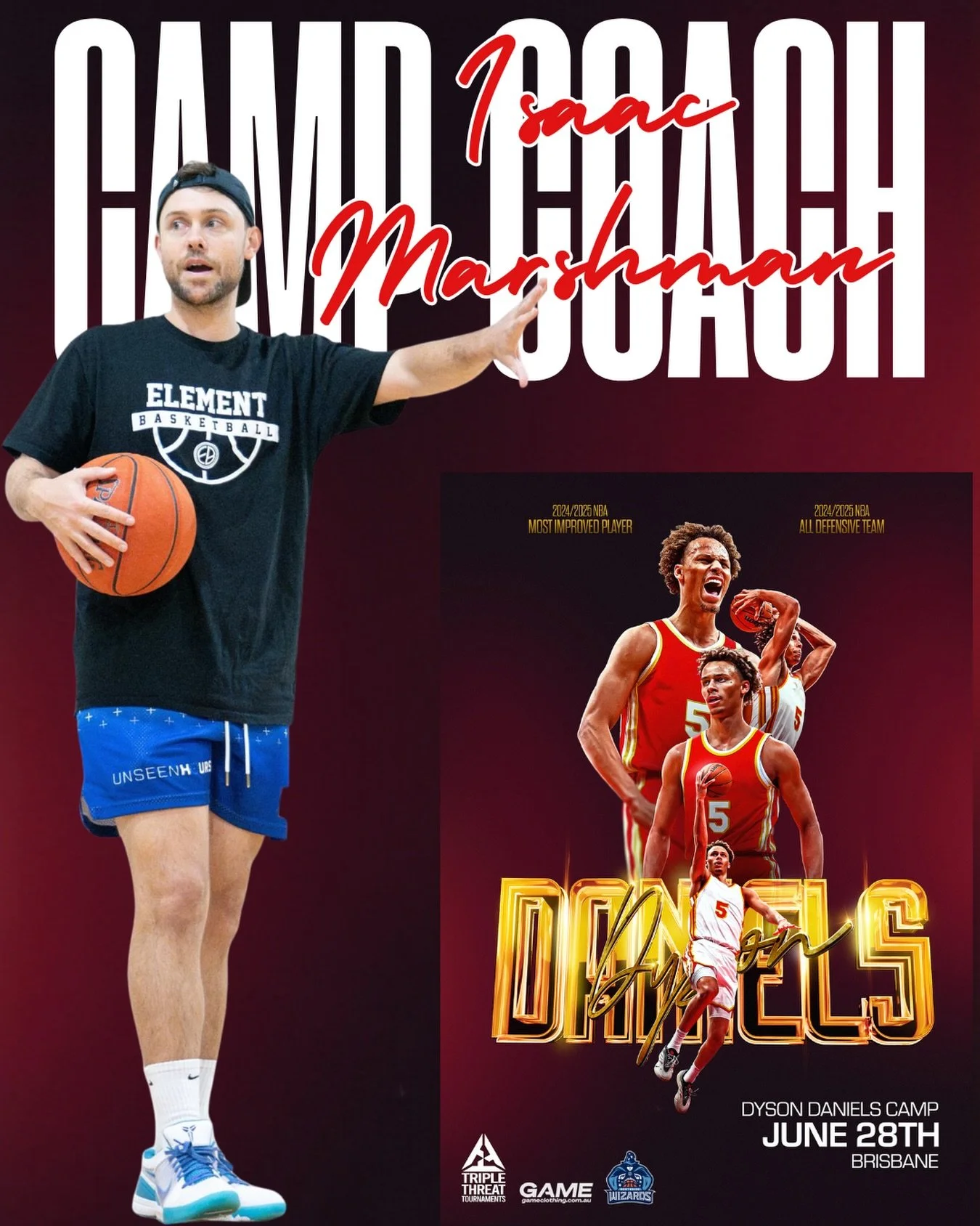 The Return of the Marsh - Coach Announcement 📣 

Isaac Marshman is the founder of&nbsp;@element.basketball 
 A Brisbane-based player development academy committed to helping athletes grow on and off the court. 

Through private training, group sessi