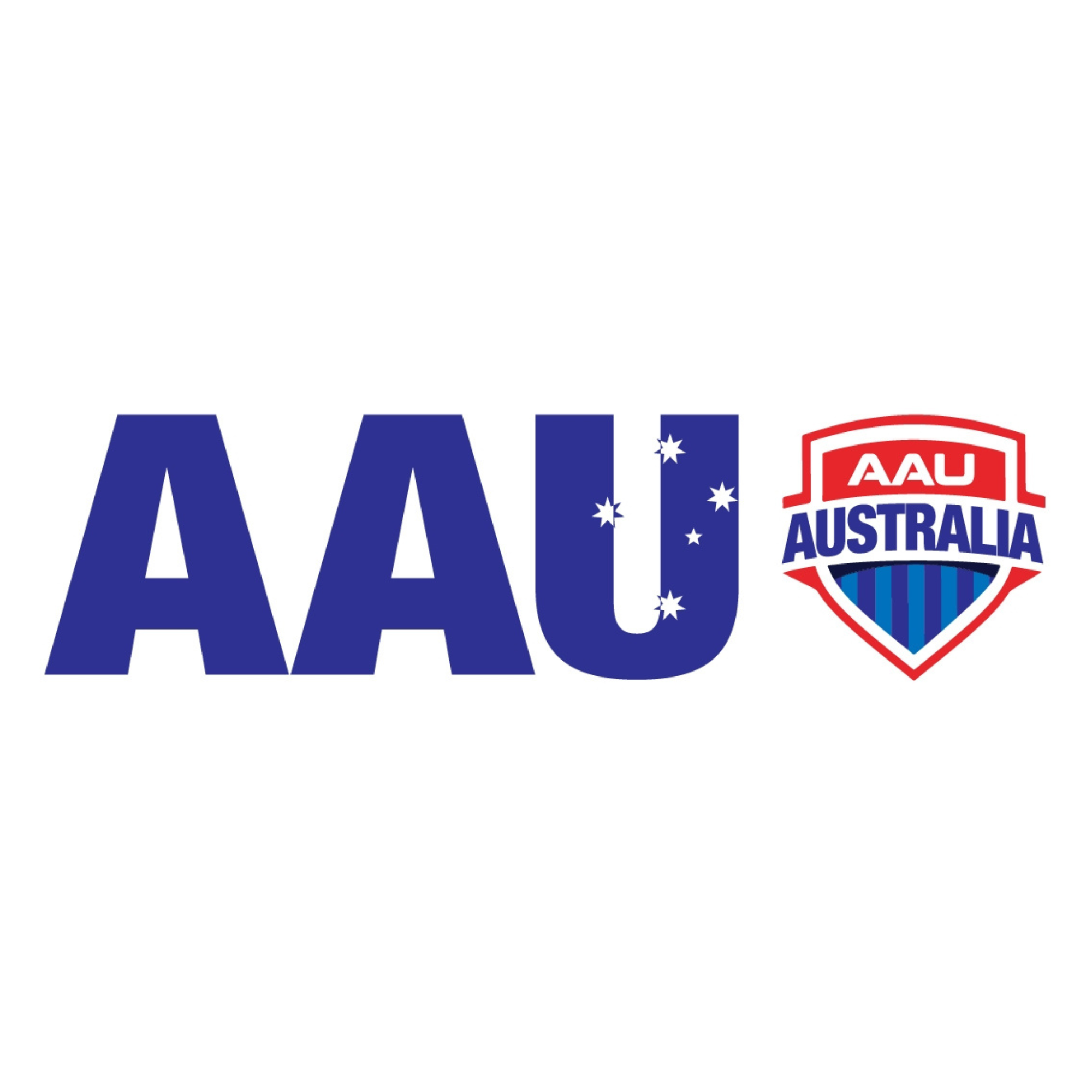 Logo of AAU Australia featuring the initials AAU with stars and a shield emblem.