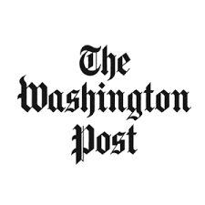 Logo der Washington Post in schwarzer gotischer Schrift auf weißem Hintergrund