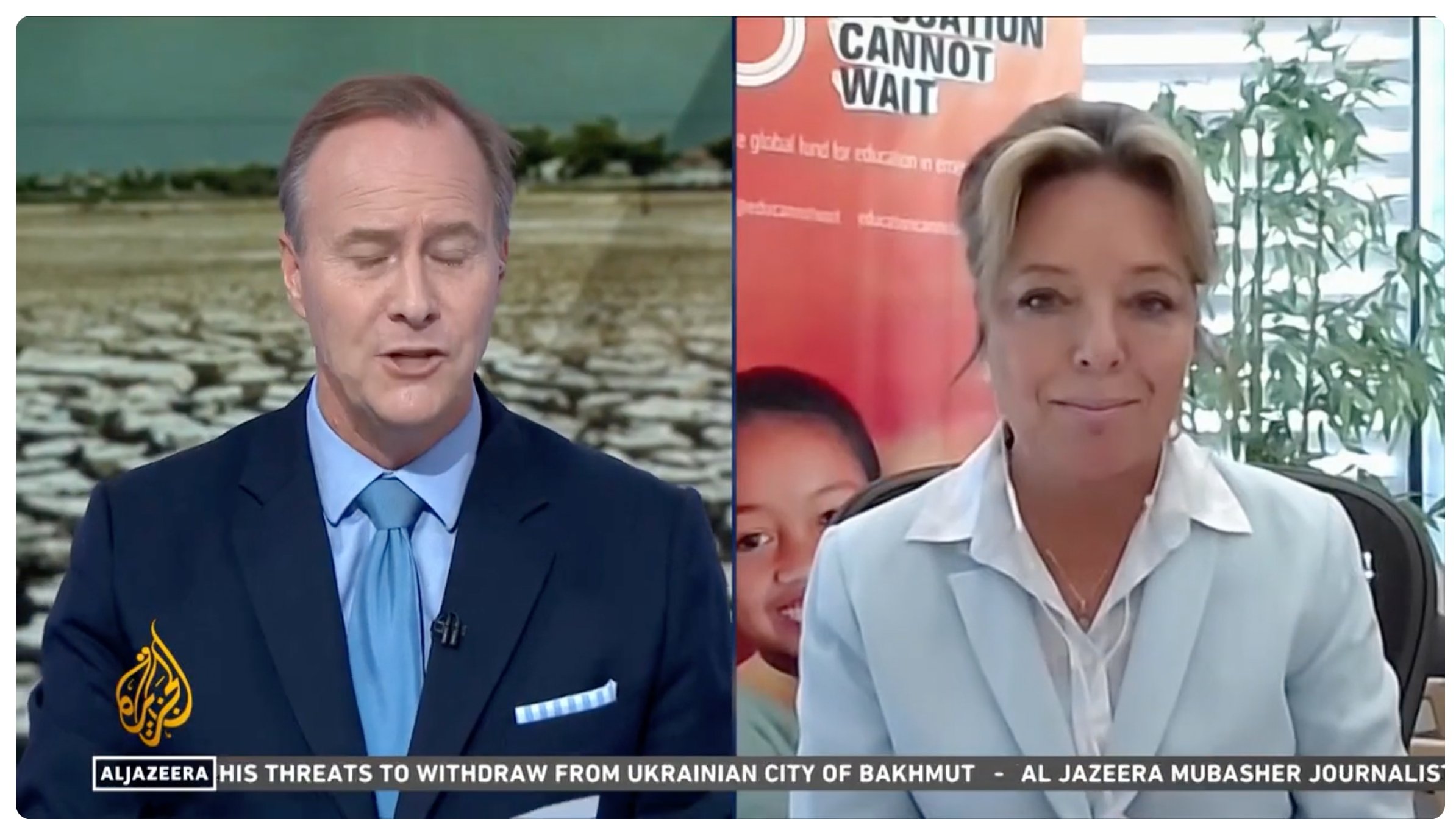 Al Jazeera interviews Executive Director Yasmine Sherif on the impact of Climate Change on education in crises.